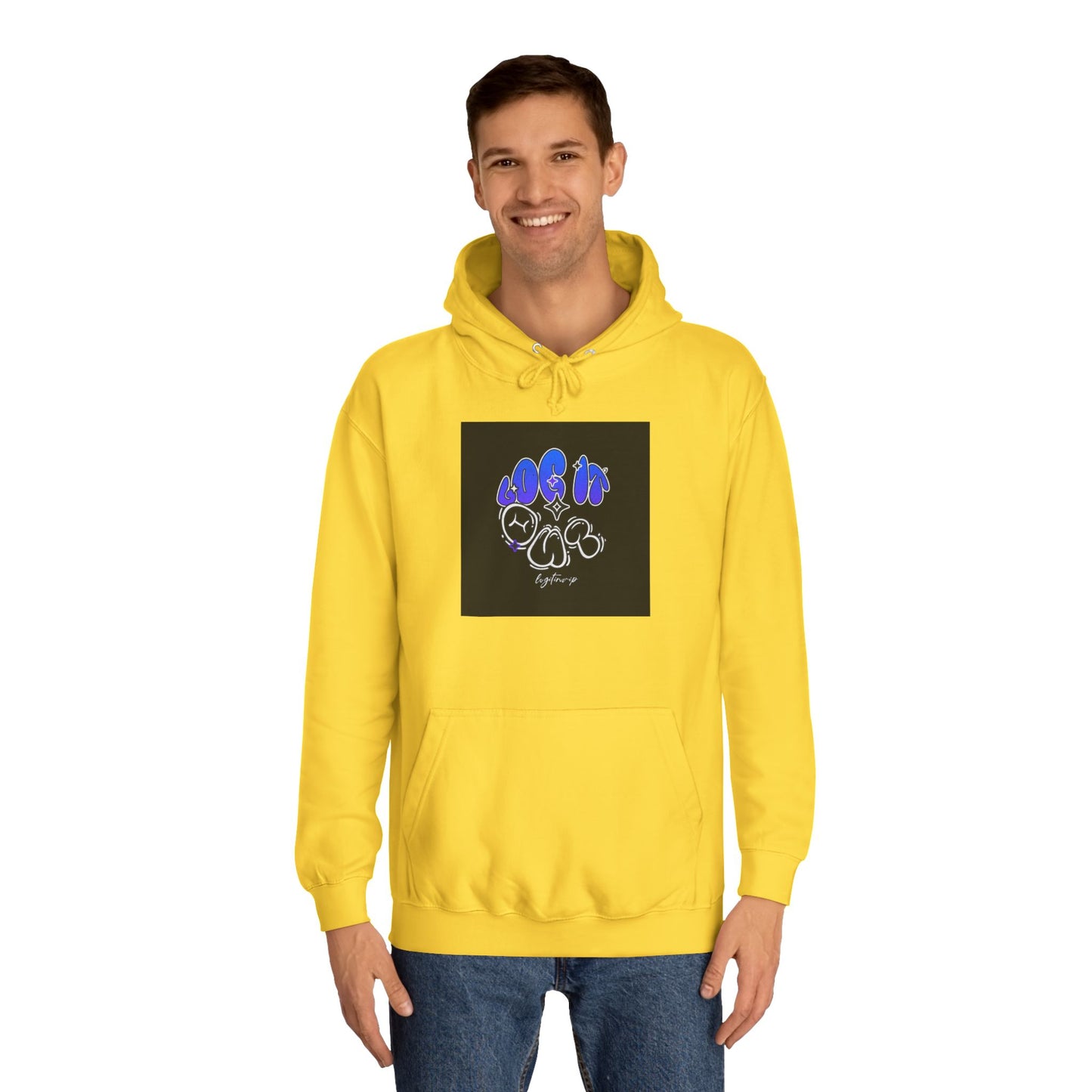 Vibrant Log it out Spirit Hoodie, Unisex Hoodie, Comfortable Sweatshirt, Graphic Hooded Sweatshirt,