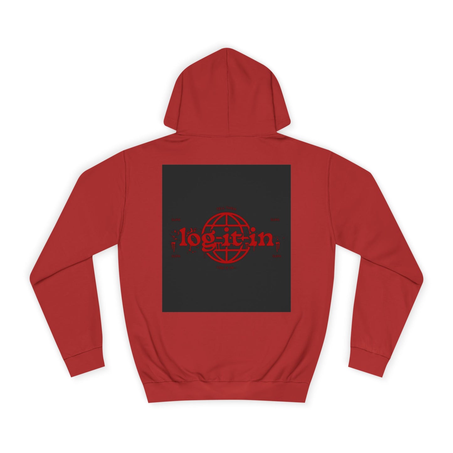 Unisex Log it in Hoodie with Bold Graphic Design, Custom Apparel, Streetwear, Comfortable Hoody, Trendy Gift