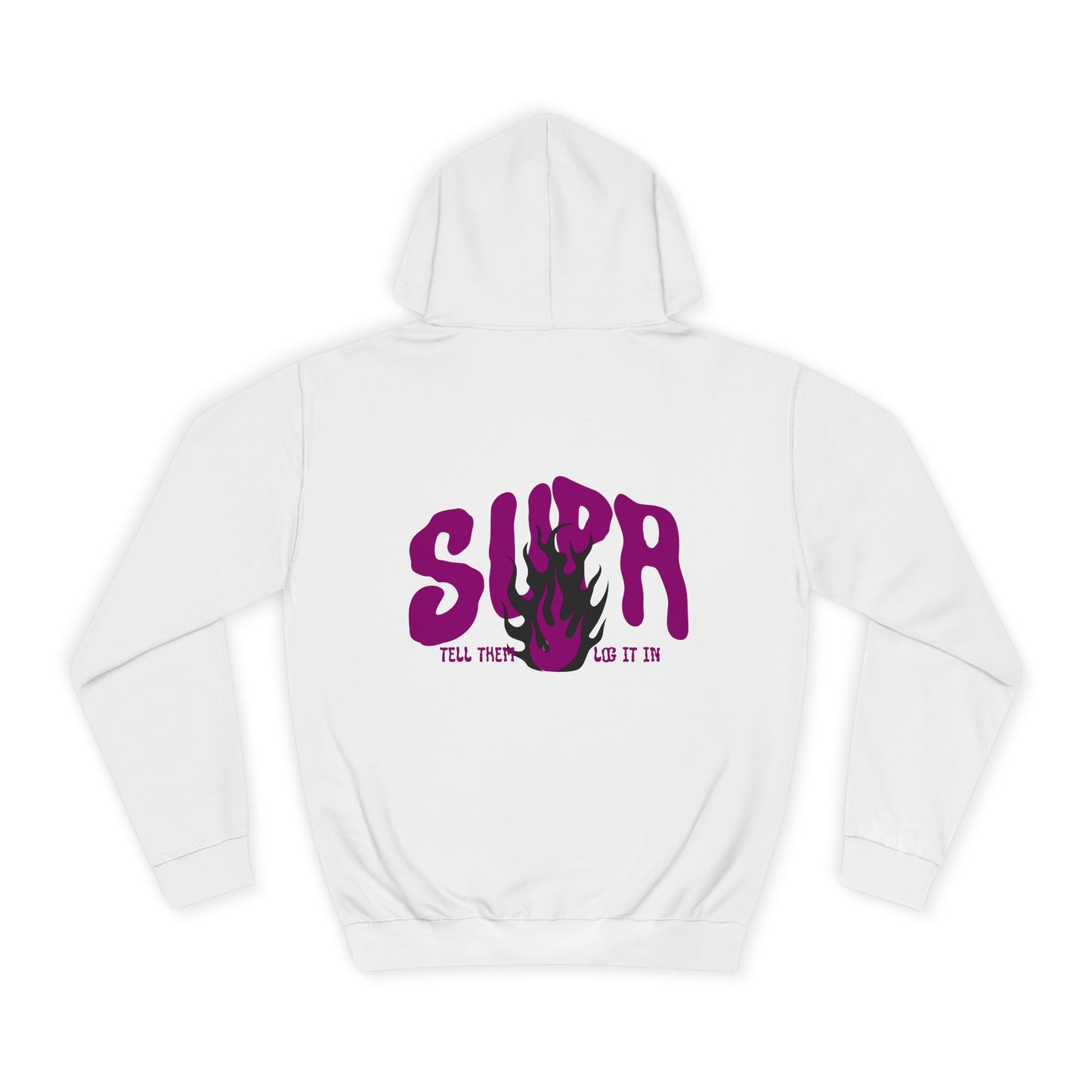 Trendy Unisex SUPA Hoodie with Unique Flame Design - Perfect for Any One, Casual Wear, Gifts, Streetwear, or Events