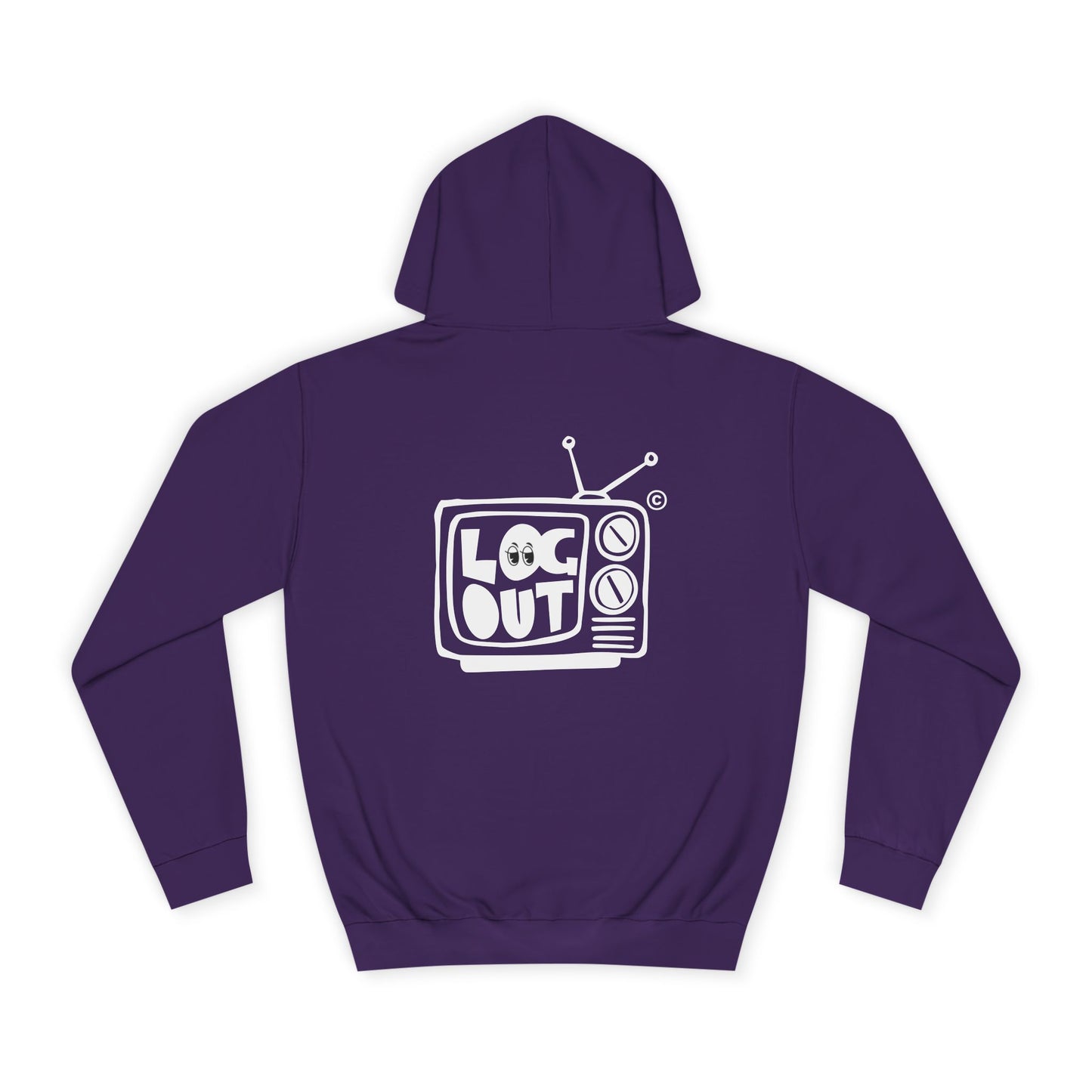 Unisex LOG OUT Hoodie, Cozy Wear, Casual Style, Gift, Trendy Spirit, Everyday Comfort