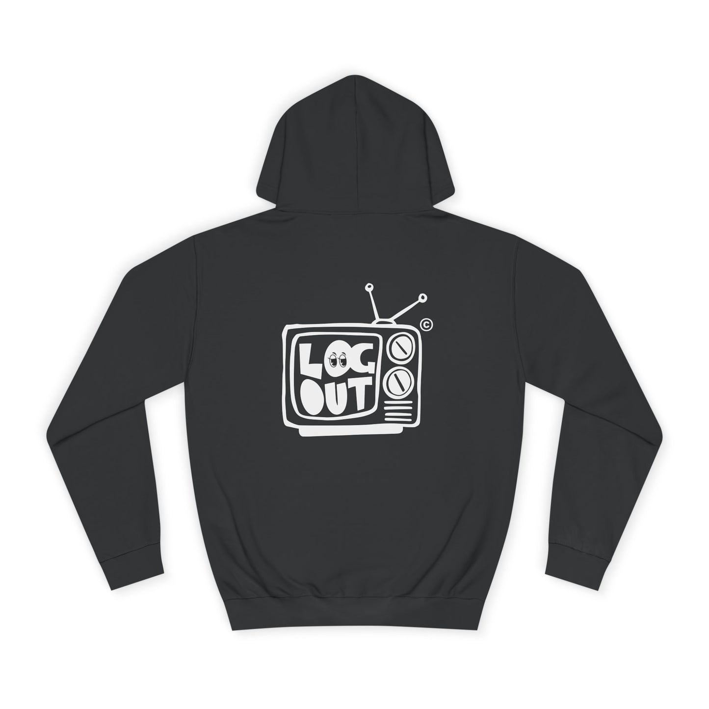Unisex LOG OUT Hoodie, Cozy Wear, Casual Style, Gift, Trendy Spirit, Everyday Comfort