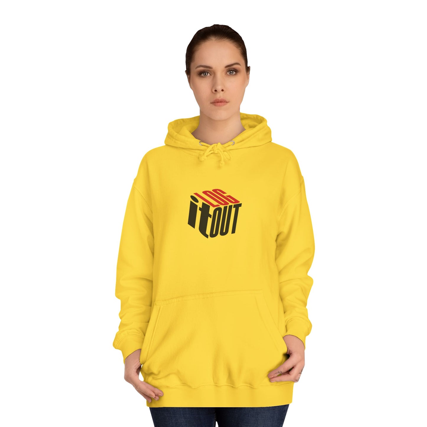Stylish Unisex Log it out Hoodie with Trendy Graphic, Casual Wear, Cozy Gift, Fun Hoodie for Everyday Use,