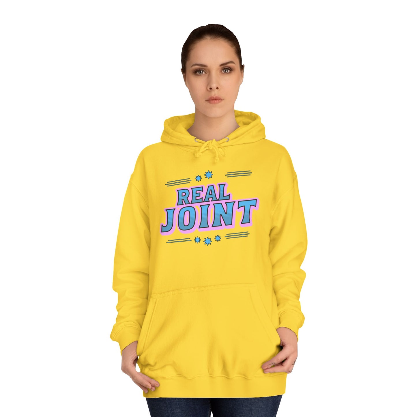 Unisex Hoodie - 'Real Joint' Graphic Sweatshirt for Casual Style