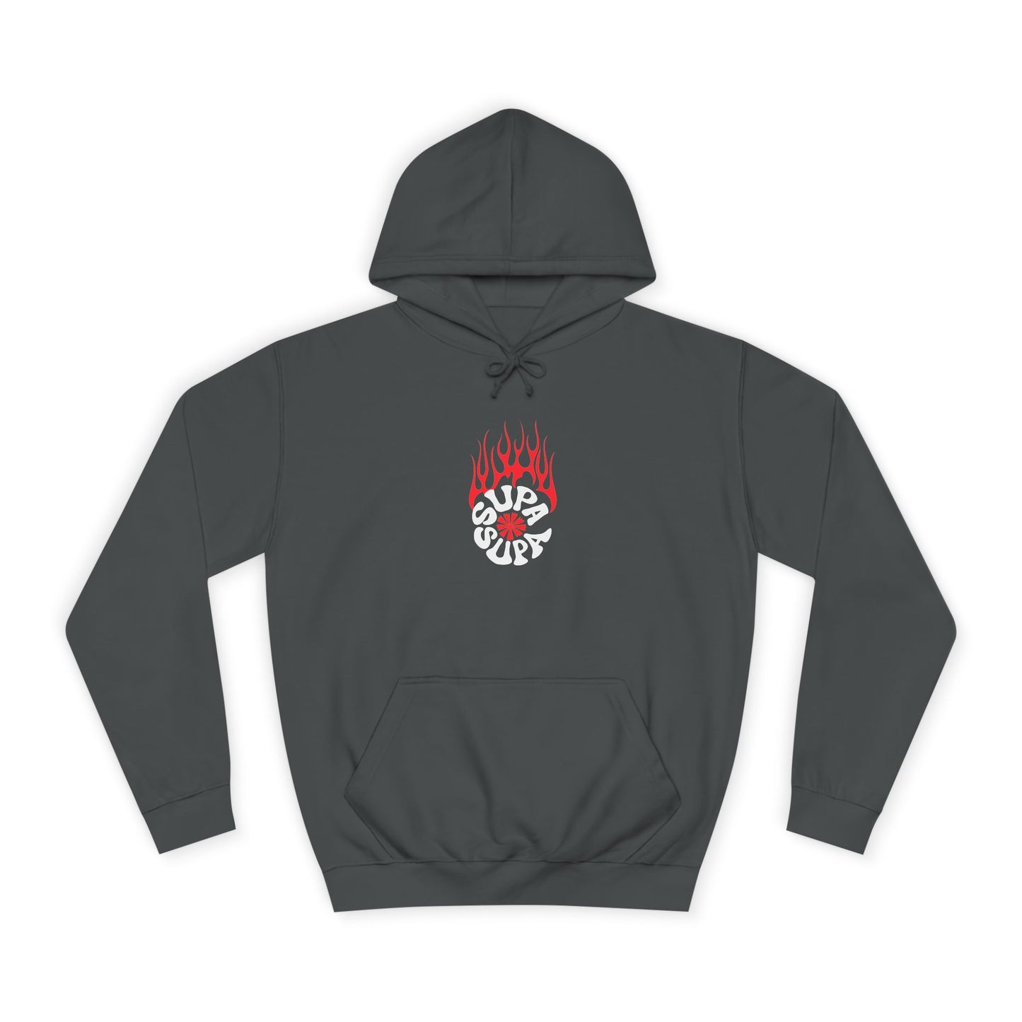 Unisex Flame Supa Supa Graphic Hoodie - Casual Streetwear