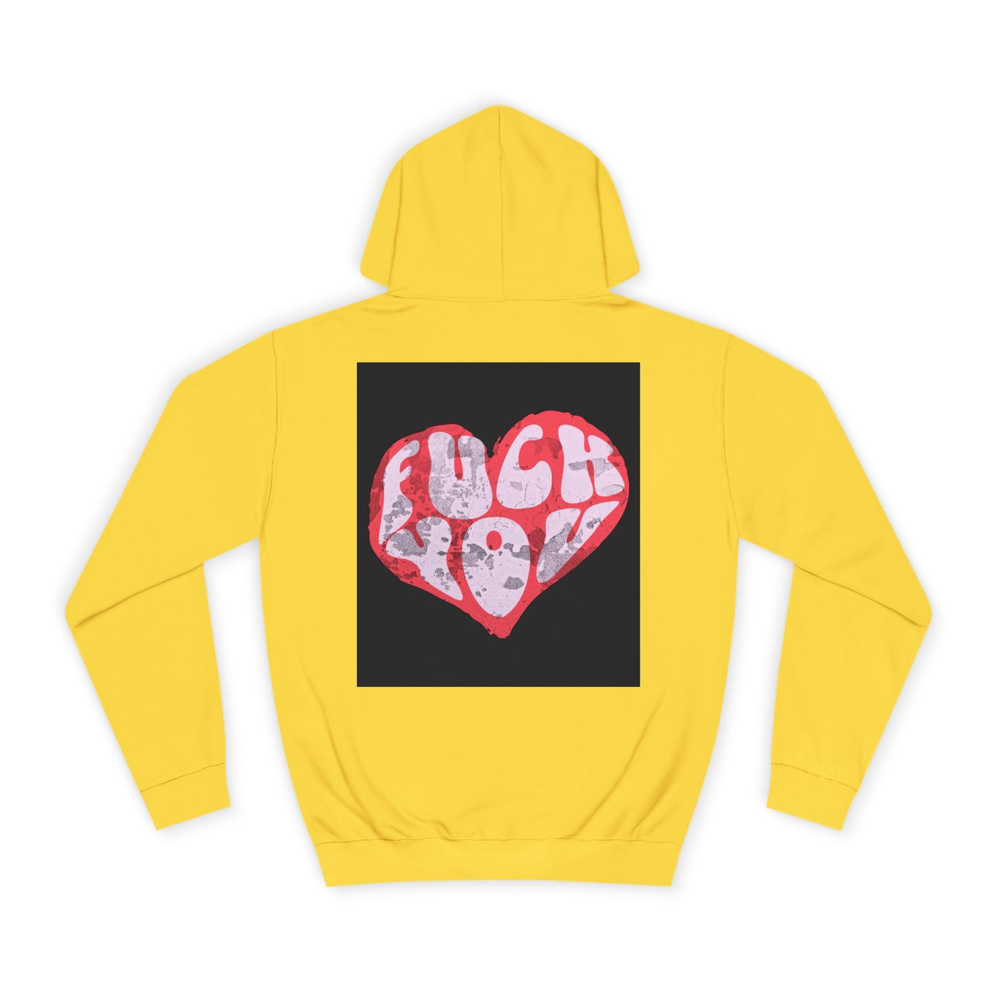 Unisex Hoodie with Bold 'F*** You' Heart Design | Trendy Casual Wear, Gift, Streetwear, Unique Hoodie, Everyday Comfort