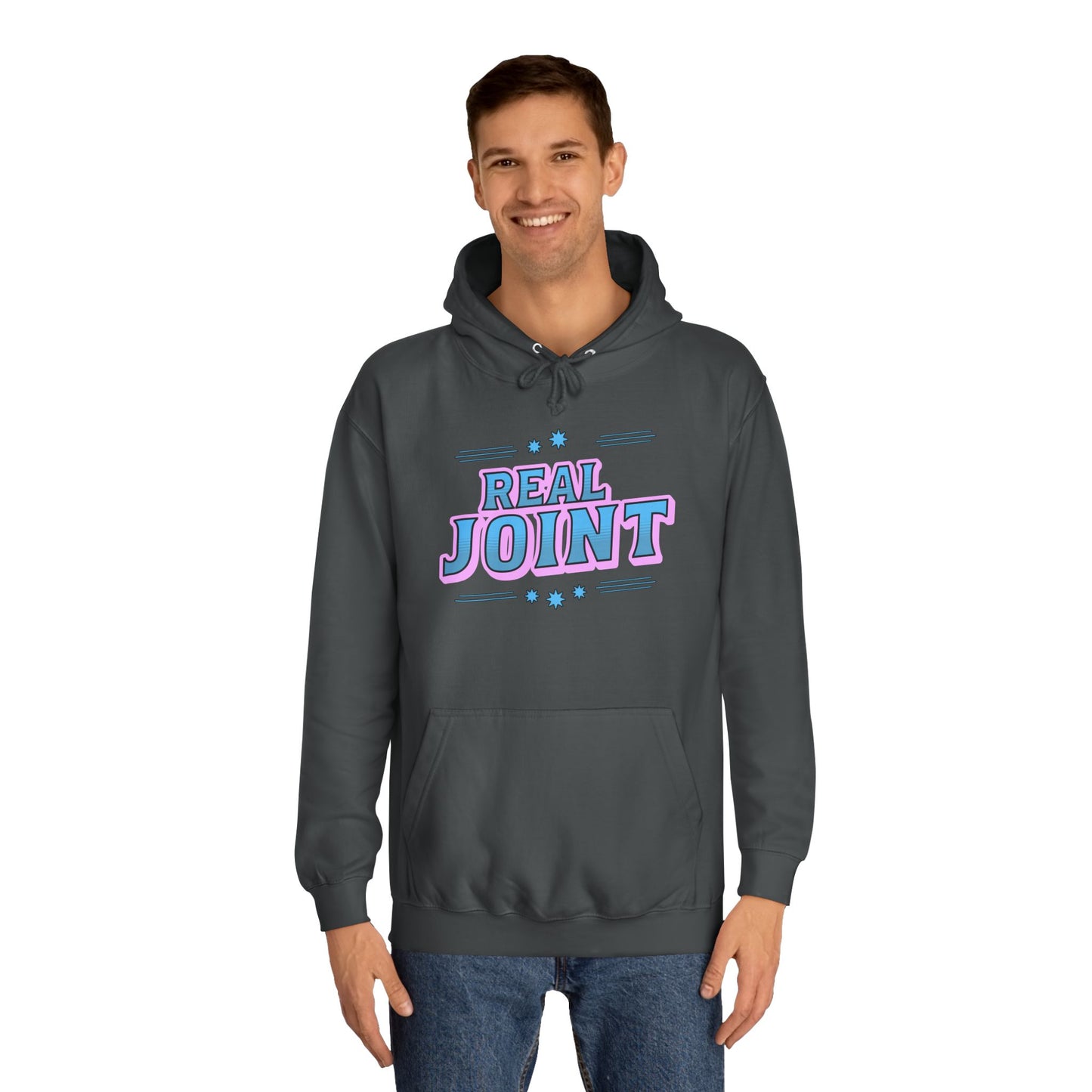 Unisex Hoodie - 'Real Joint' Graphic Sweatshirt for Casual Style