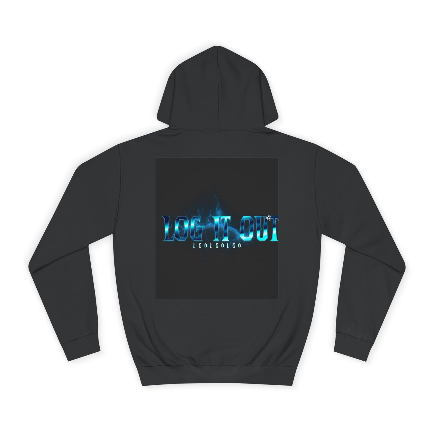 Unisex Log it out Hoodie with Digital Glow Design - Perfect for Gifts, Casual Wear,Events, Graphic Sweatshirt