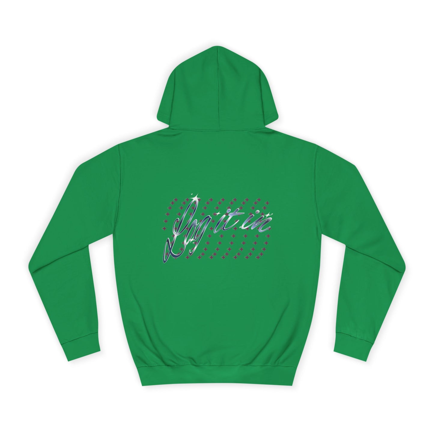 Unisex 'Log it in' Hoodie with Playful Design, Cozy Apparel, Casual Style for Everyone, Great for Gifts and Casual Events