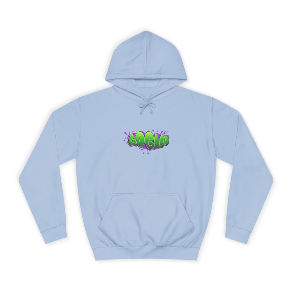 Hoodie with Green Graffiti "Login" Design - Streetwear Pullover