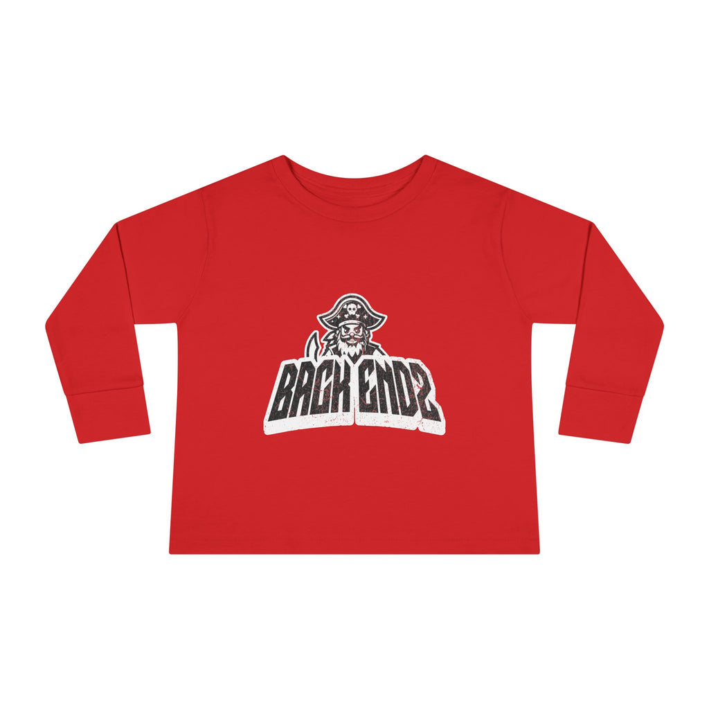 Toddler Long Sleeve Tee — Pirate Skull "Back Endz" Graphic