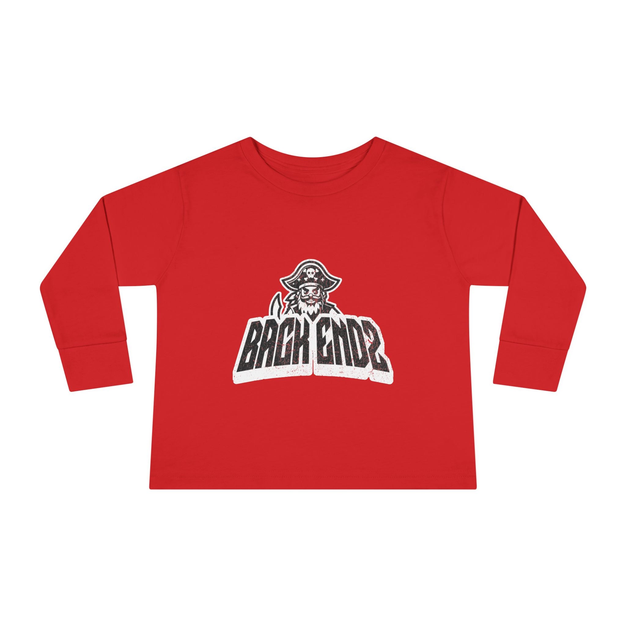 Toddler Long Sleeve Tee — Pirate Skull "Back Endz" Graphic