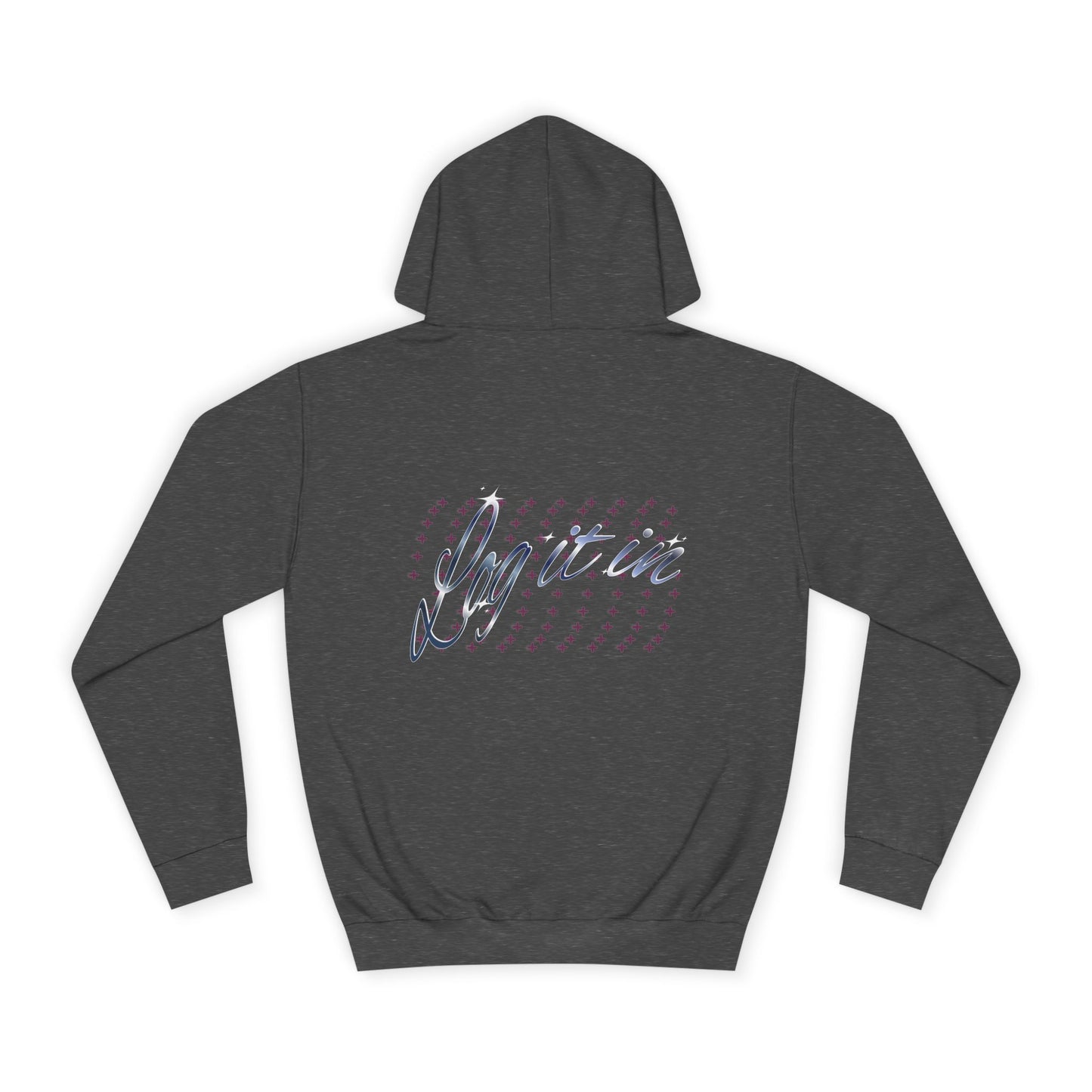 Unisex 'Log it in' Hoodie with Playful Design, Cozy Apparel, Casual Style for Everyone, Great for Gifts and Casual Events
