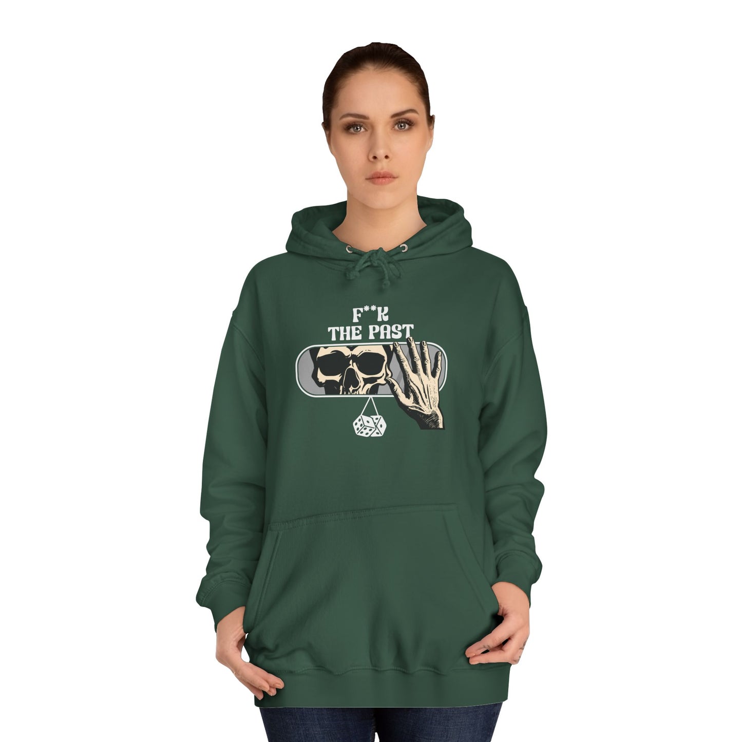 Unisex Hoodie with Bold Message - "F*k The Past" - Casual Wear, Gifts for Graduates, Unique Streetwear, Motivational Apparel