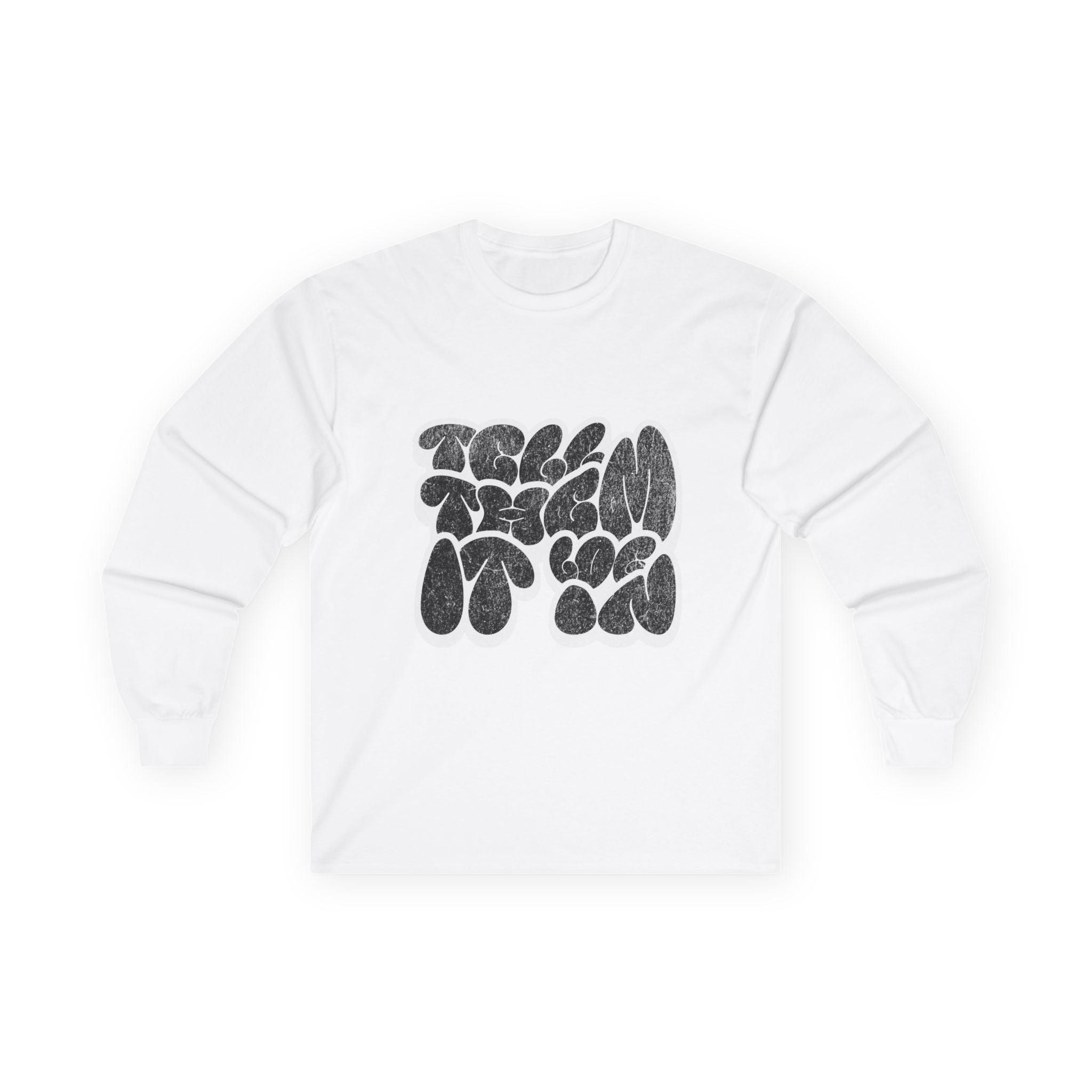 Long Sleeve "LOG IT IN" Tee — Retro Pebble Typography Graphic