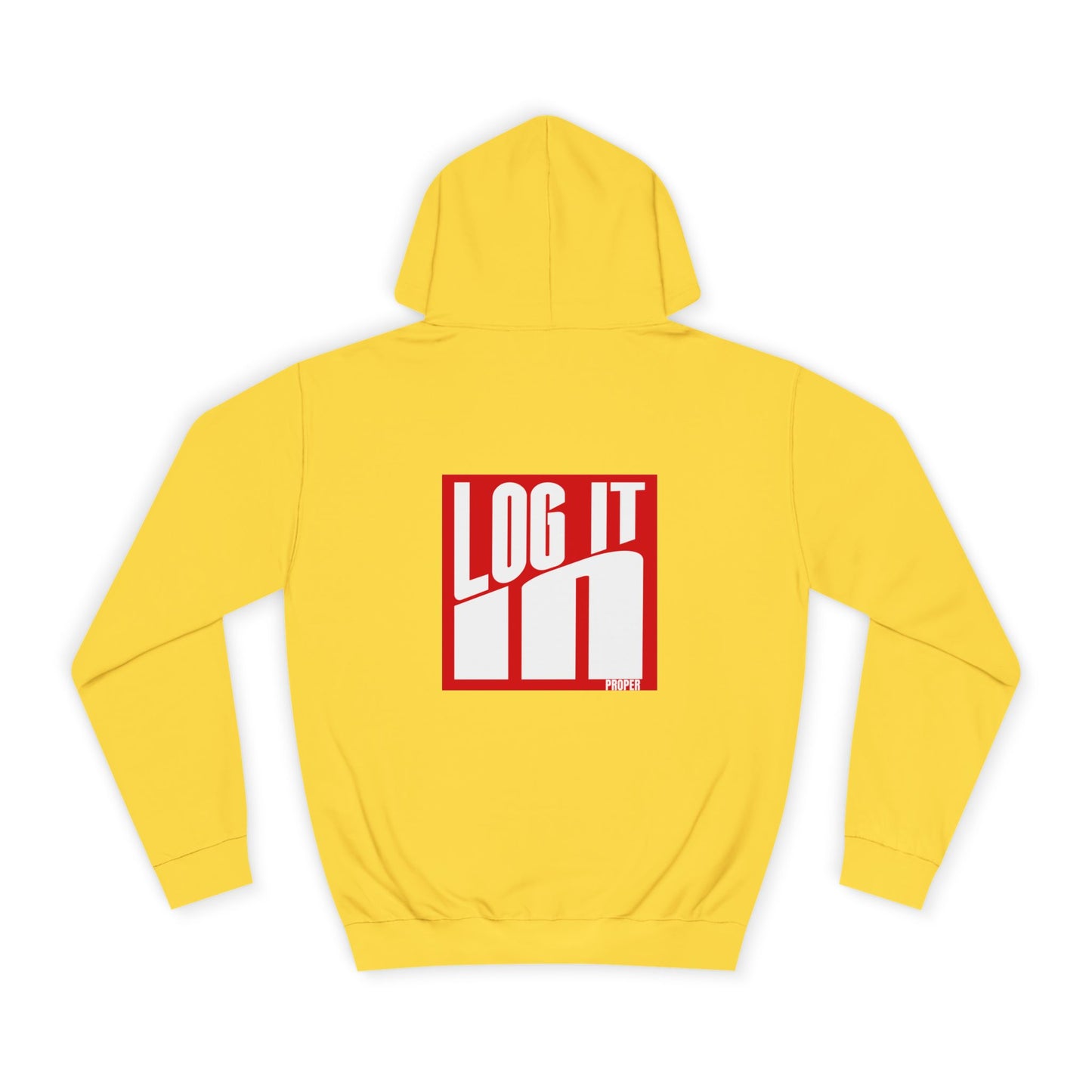 Unisex Log it in Hoodie - Trendy Campus Style, Casual Wear, Cozy Gift, Comfortable Lounge Hoodie, Essentials
