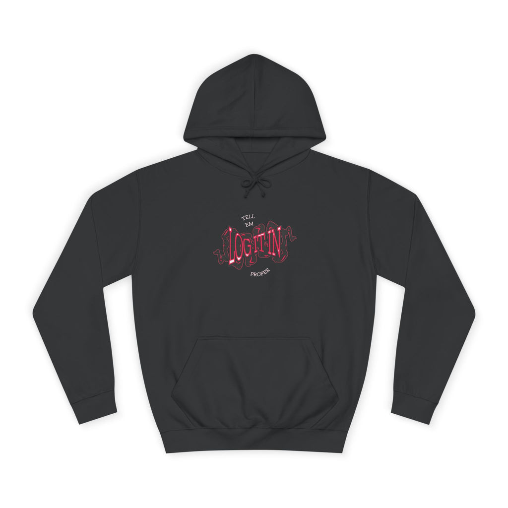 'Log it in'Hoodie for Unisex, Casual Wear, Trendy Apparel, Perfect for Everyday wear, Comfortable Fit