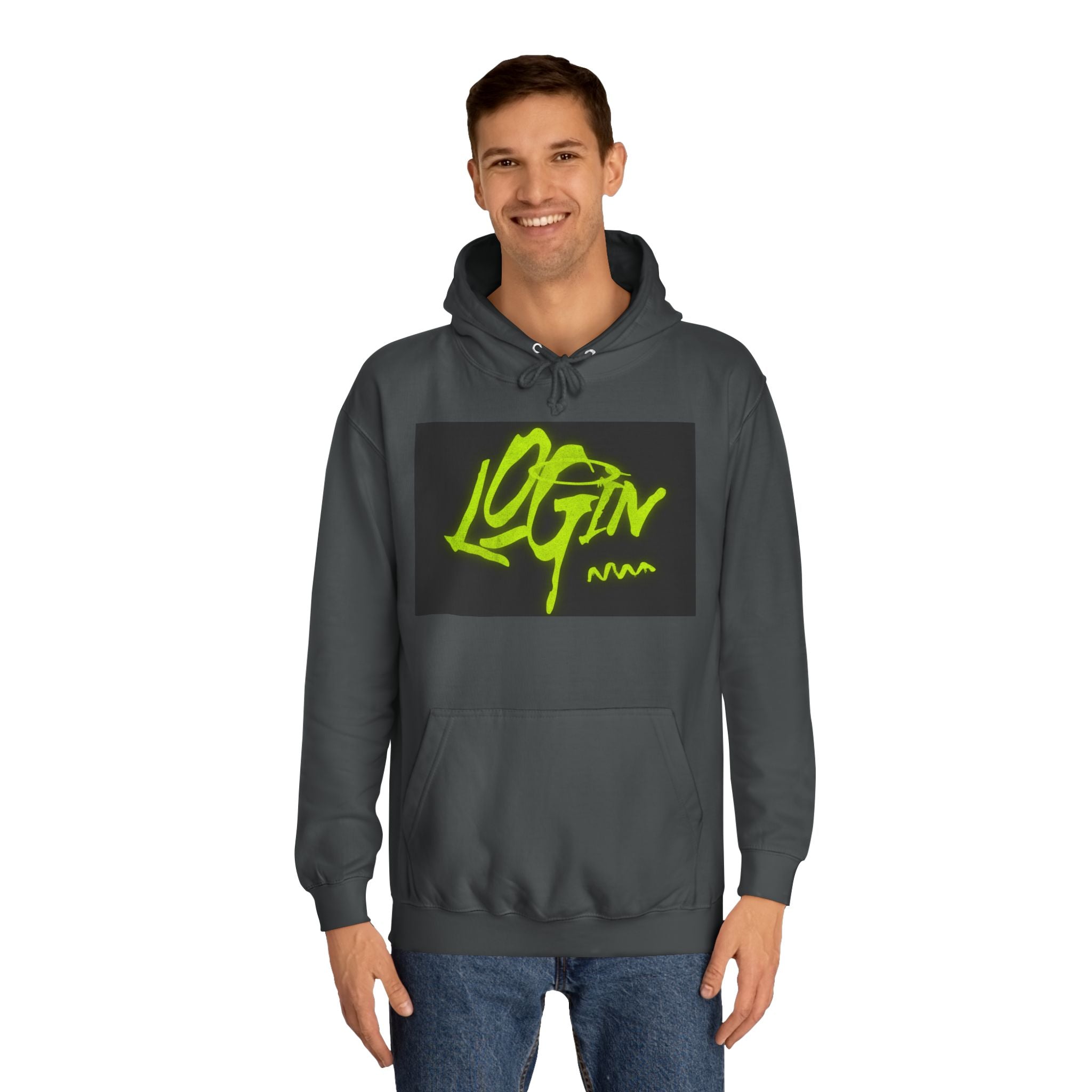 Trendy Unisex Hoodie - 'LOGIN' Graphic Design