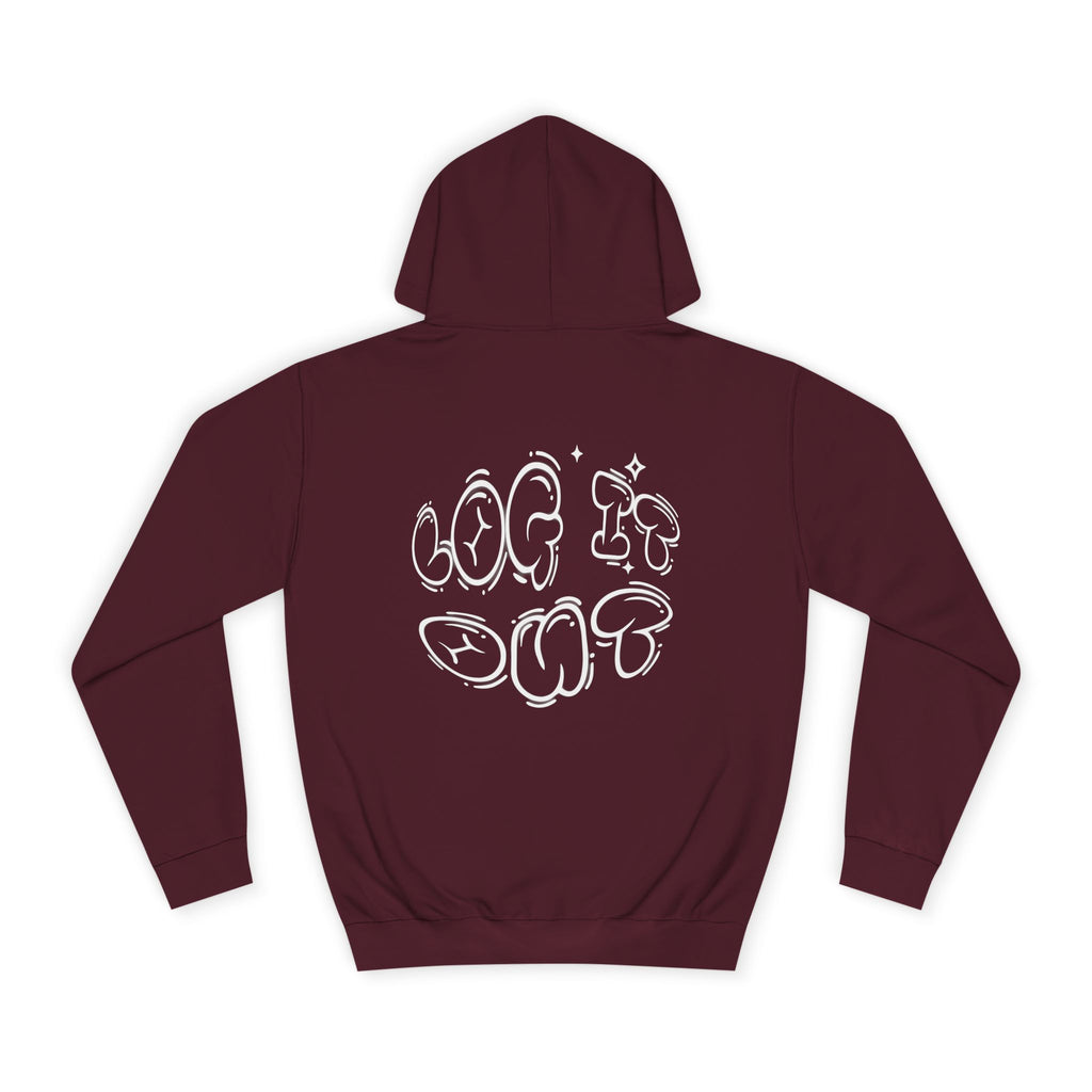 Cozy Unisex Hoodie - "Log It Out" Graphic - Perfect for Casual Wear, Gift