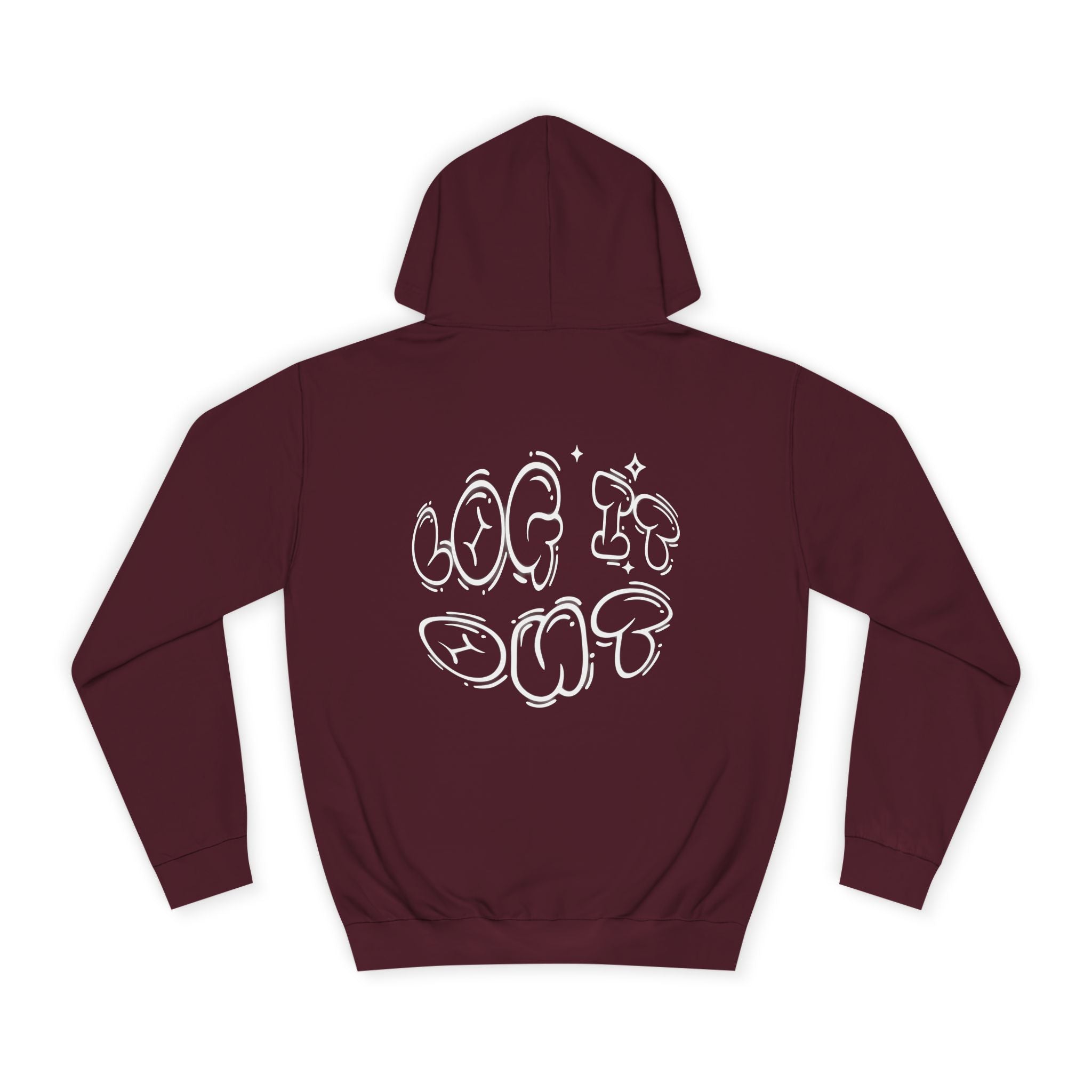 Cozy Unisex Hoodie - "Log It Out" Graphic - Perfect for Casual Wear, Gift