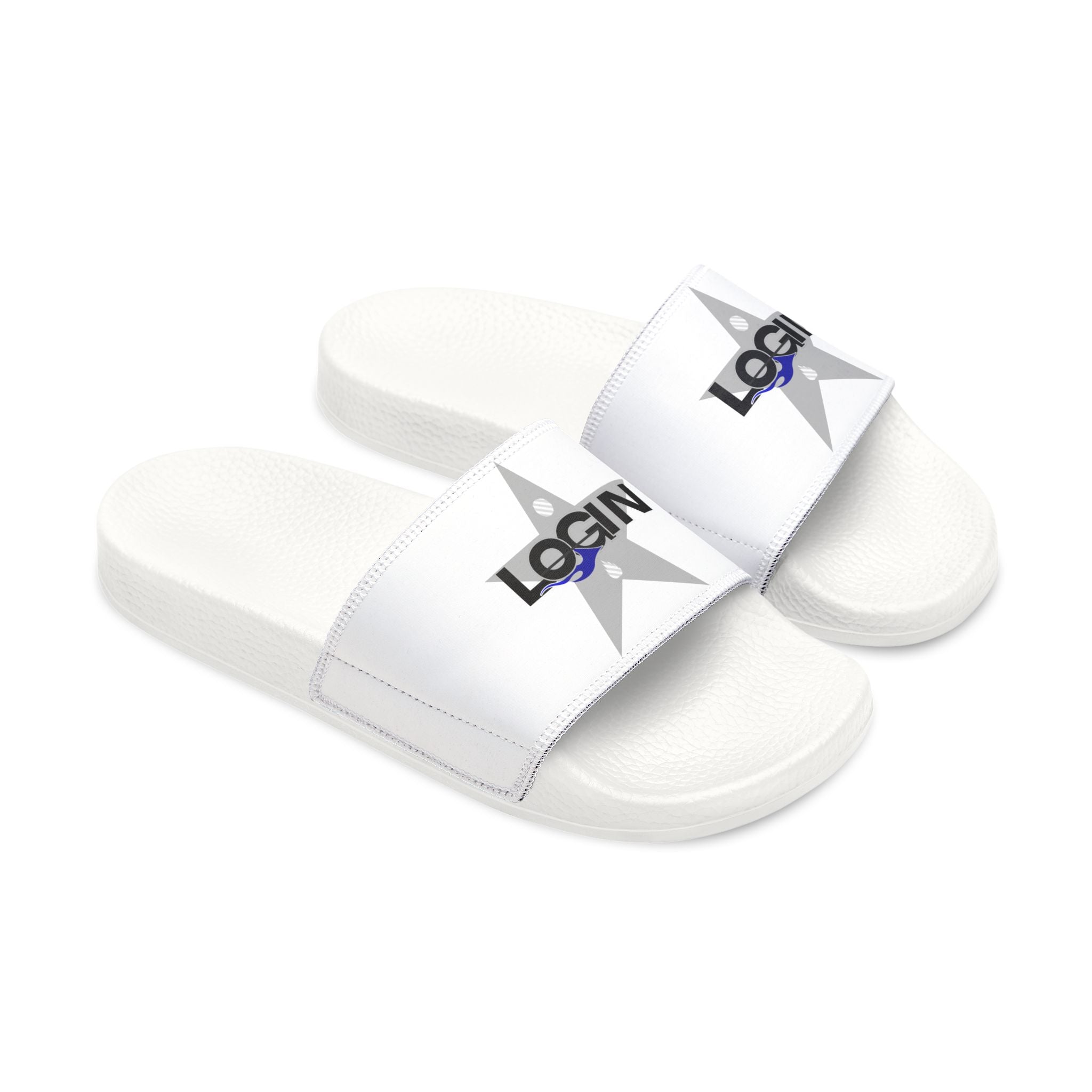 Men's Login Slide Sandals — Removable Strap Casual Pool & Beach Slides