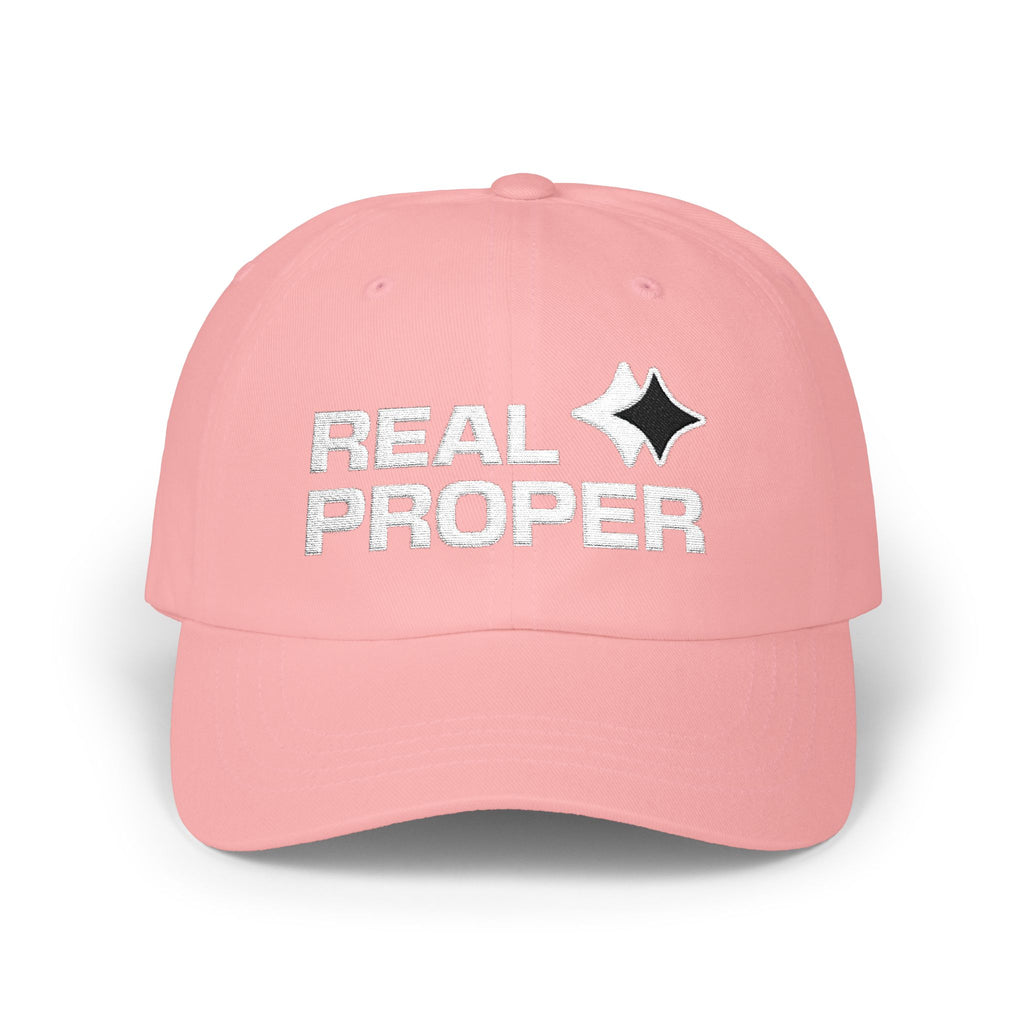 Classic Cap — "Real Proper" Embroidered Casual Baseball Hat