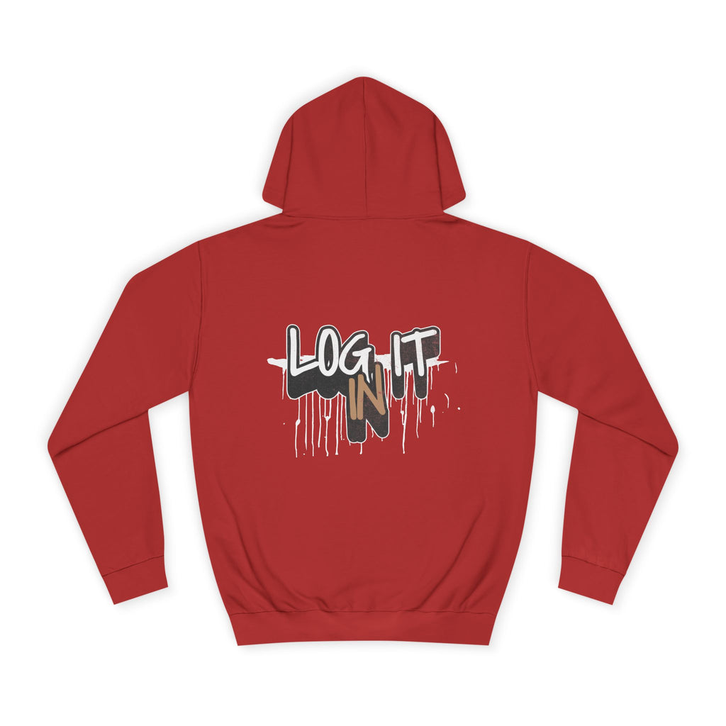 Stylish Unisex Log it in Hoodie, Cozy Custom Wear, Custom Apparel, Trendy Sweatshirt, Casual Hooded Top, Comfortable Daily Wear