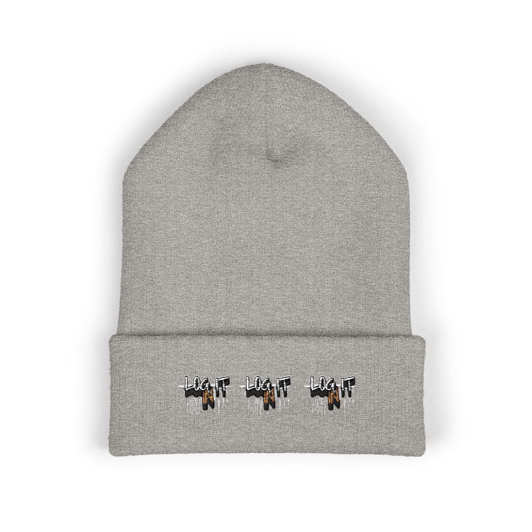 Embroidered Mini Log it in Cuffed Beanie