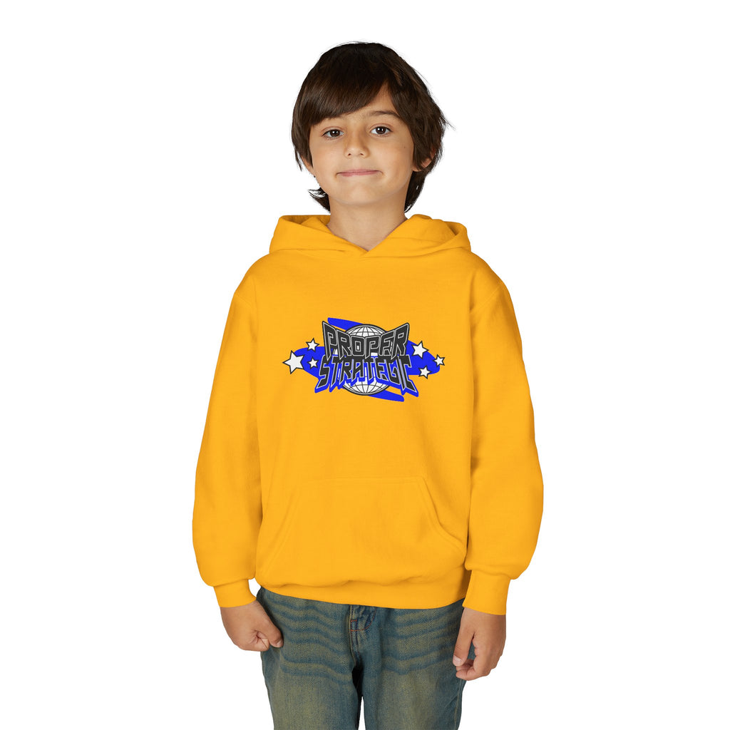 Youth Hoodie — 'Strategic' Graphic Pullover for Kids