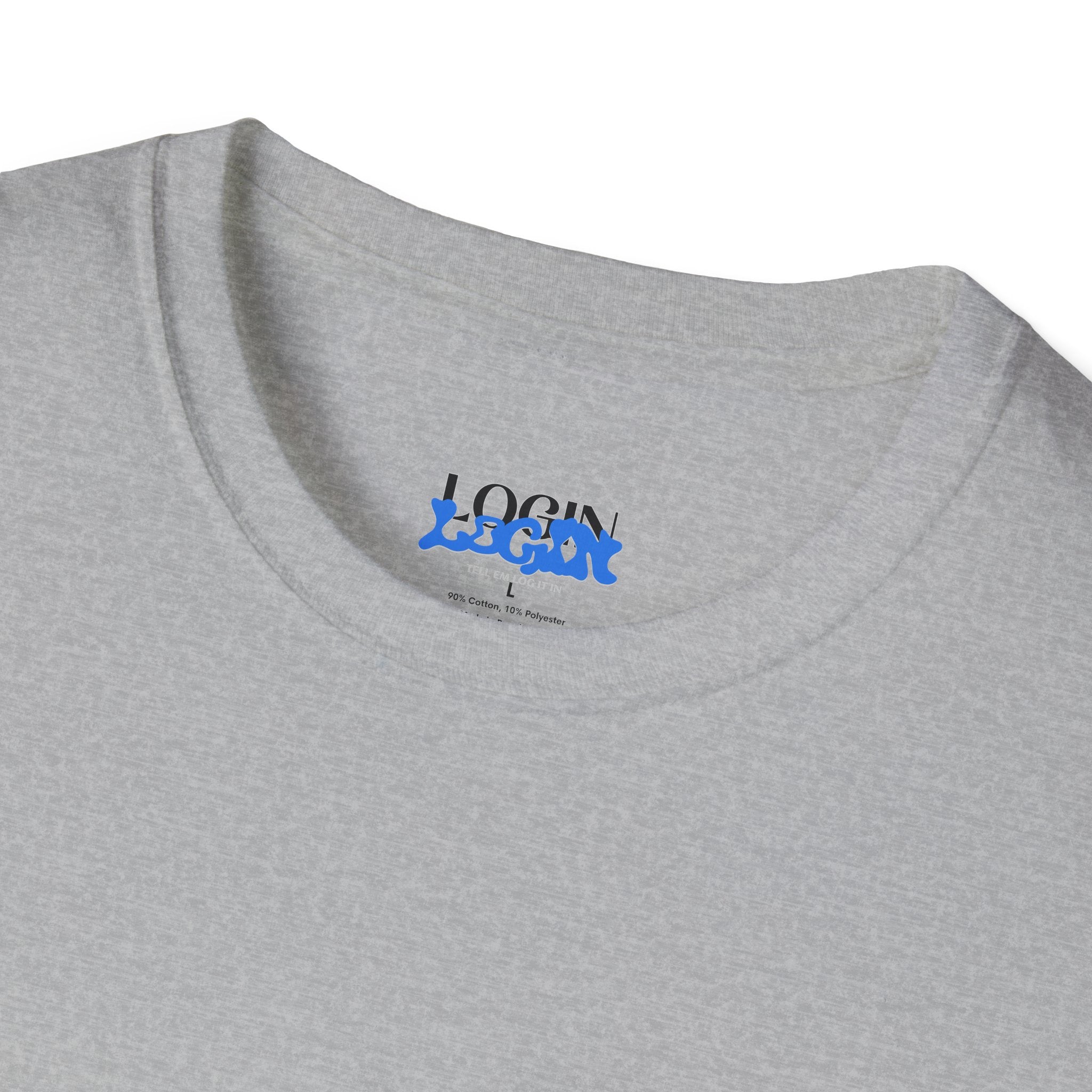 Login Graphic T-Shirt — Blue Drip Logo Tee