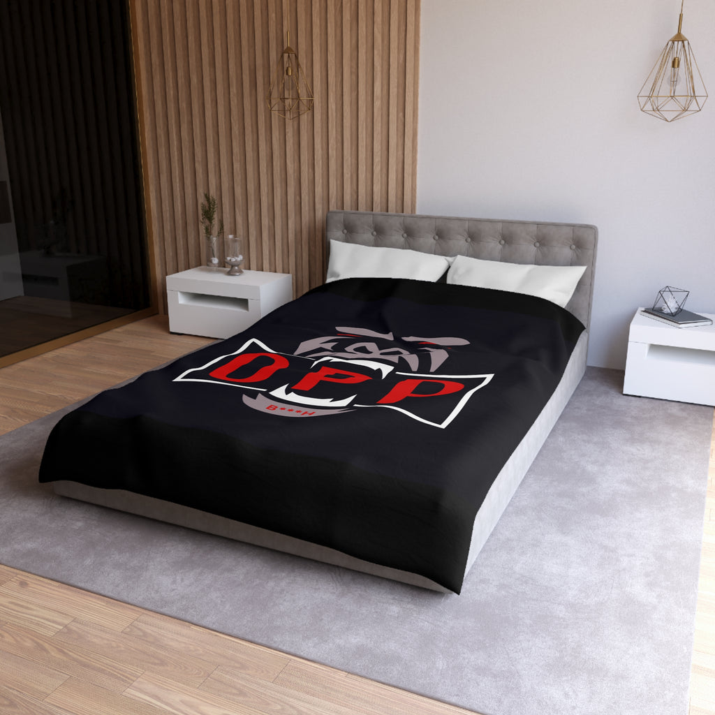 Gorilla OPP Microfiber Duvet Cover — Bold Red Logo Bedding