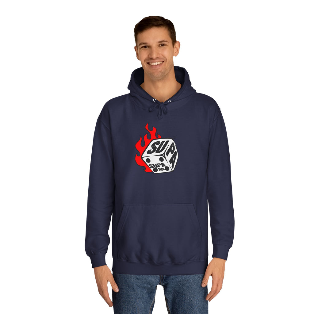 Cool Fire Graphic Unisex SUPA Hoodie, Apparel, Streetwear, Casual Wear, Unique Hooded Sweatshirt