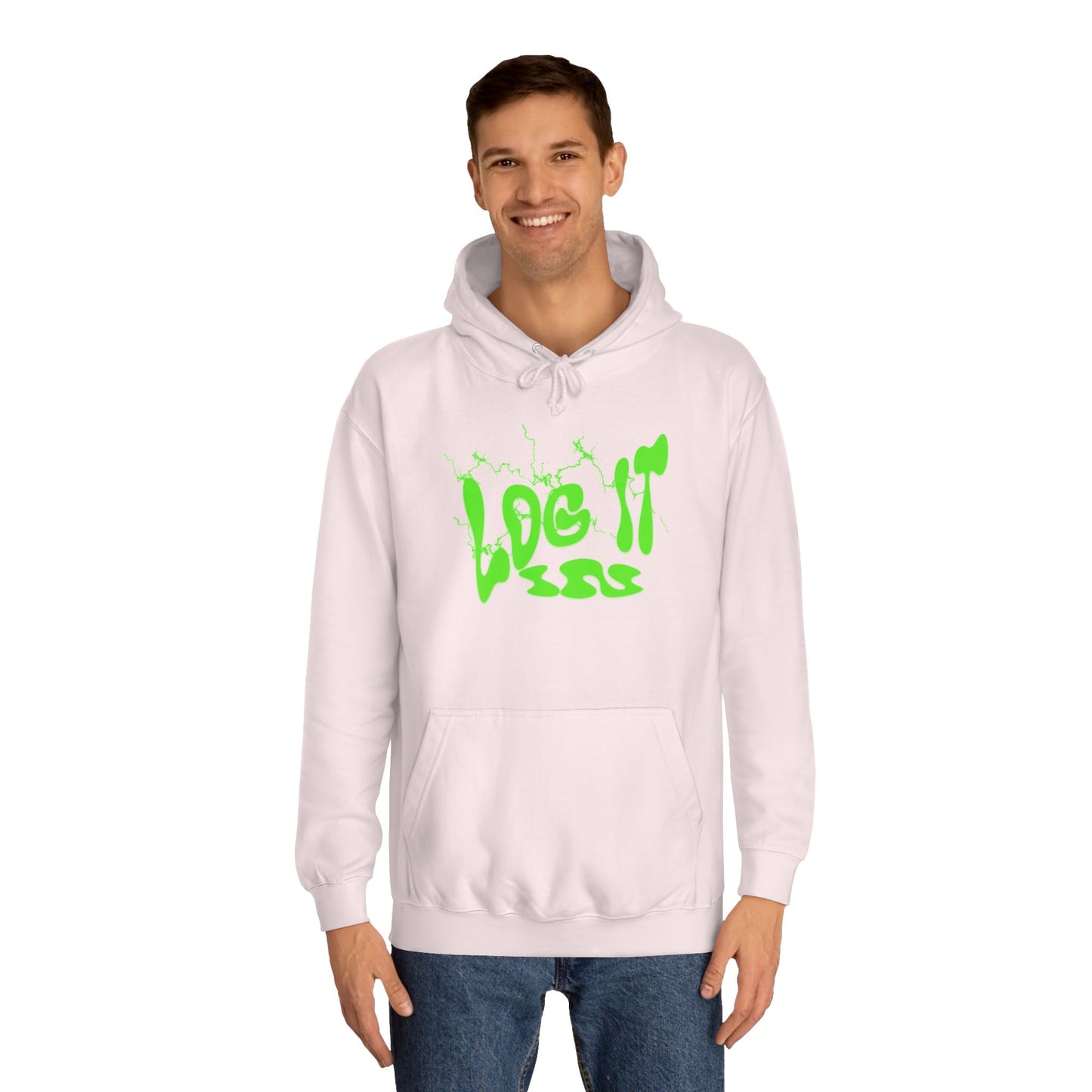 Unisex Hoodie with 'Log It in' Design, Cozy Casual Sweater for Trendy wear, Gift for Comfortable Everyday Wear
