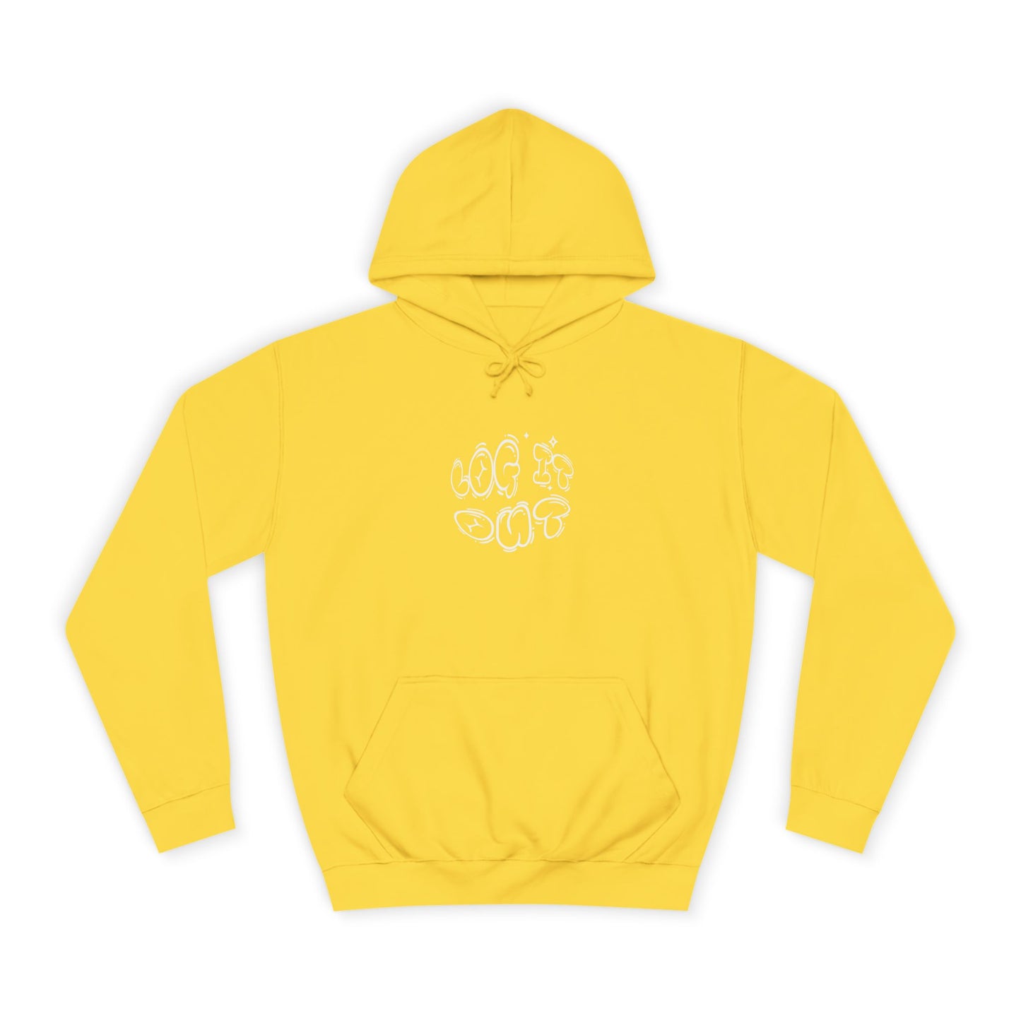 Cozy Unisex Hoodie - "Log It Out" Graphic - Perfect for Casual Wear, Gift