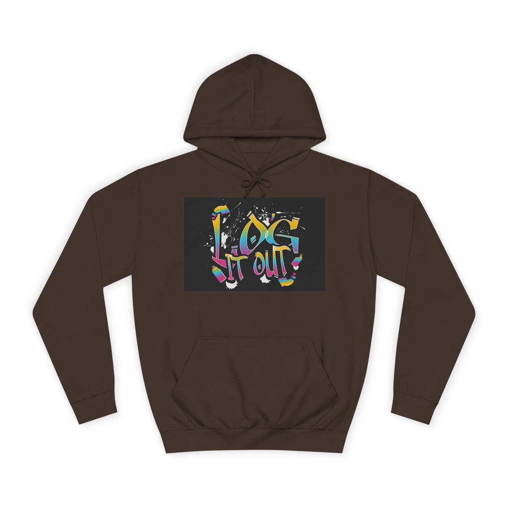 Colorful Unisex log it out Hoodie - Perfect for Students, Casual Wear, Gifts, Relaxed Style, trendy wear