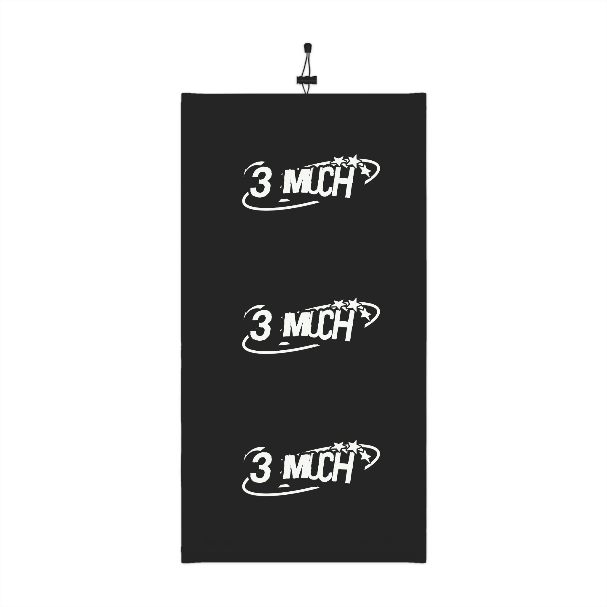 Neck Gaiter — '3 MCH' Graphic Winter Face Mask with Drawstring
