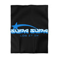 Duvet Cover — Black 'Supa Supa Log It In' Graphic Microfiber Bedding