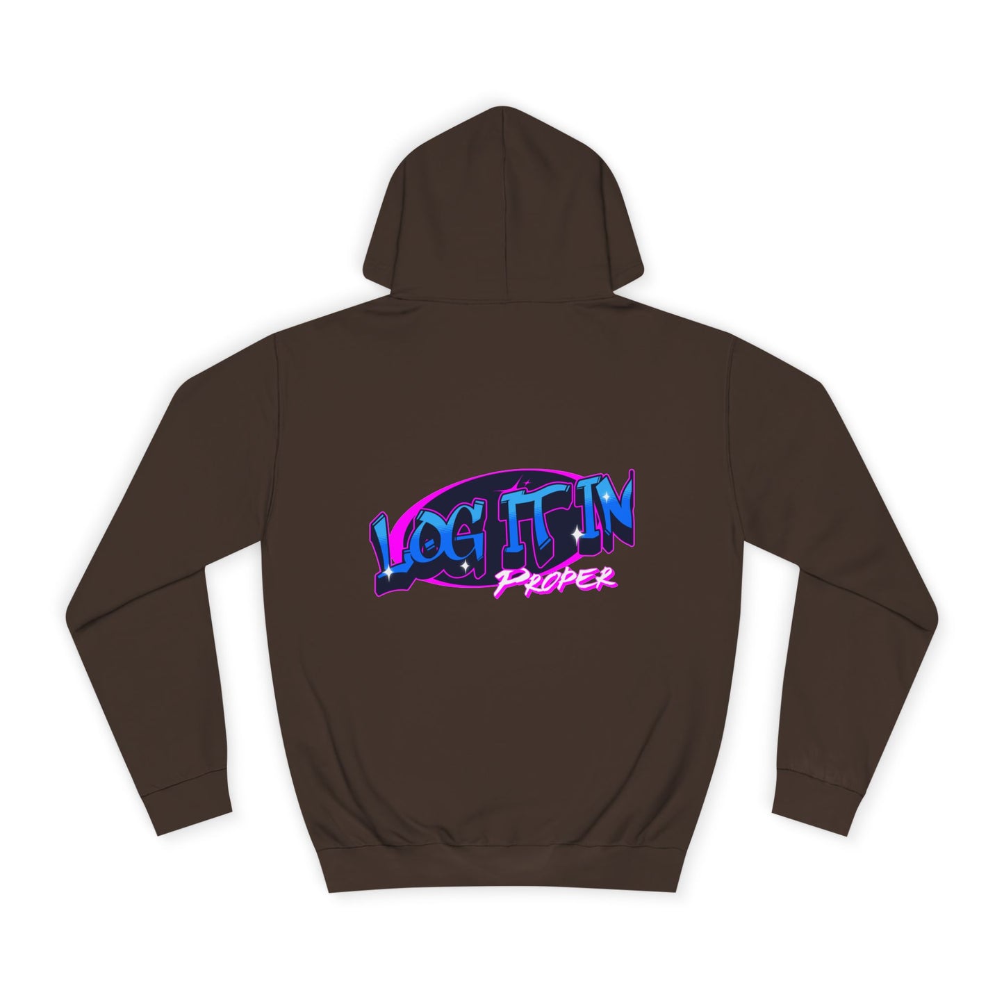 Vibrant Hoodie - Log It In, Unisex Pullover, Cozy Sweatshirt, College Apparel, Gift for Students, Trendy Fashion