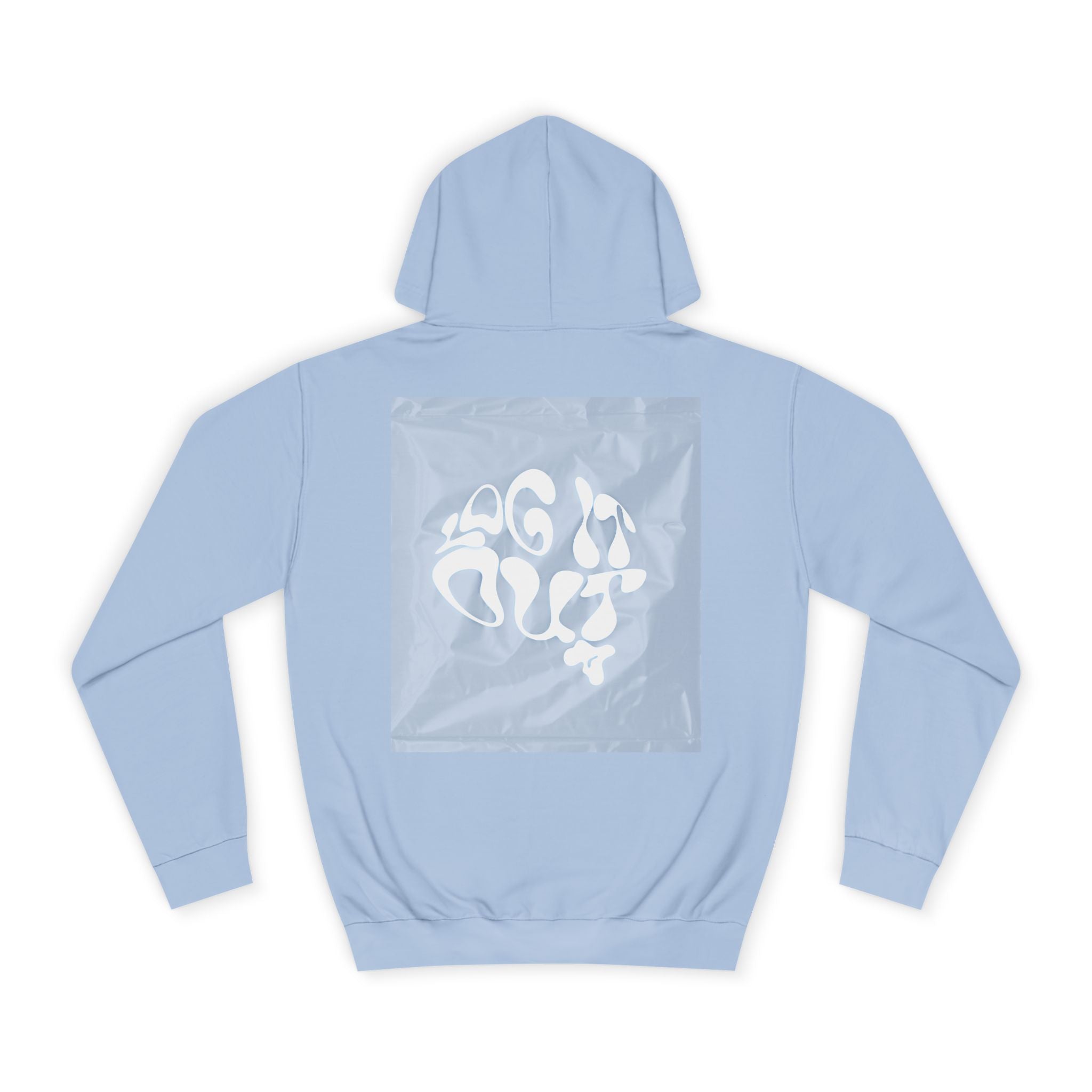 Cozy Unisex 'LOG IT OUT' Hoodie with Abstract Design, Sweatshirt, Graphic Hoodie, Casual Wear, Perfect Fit