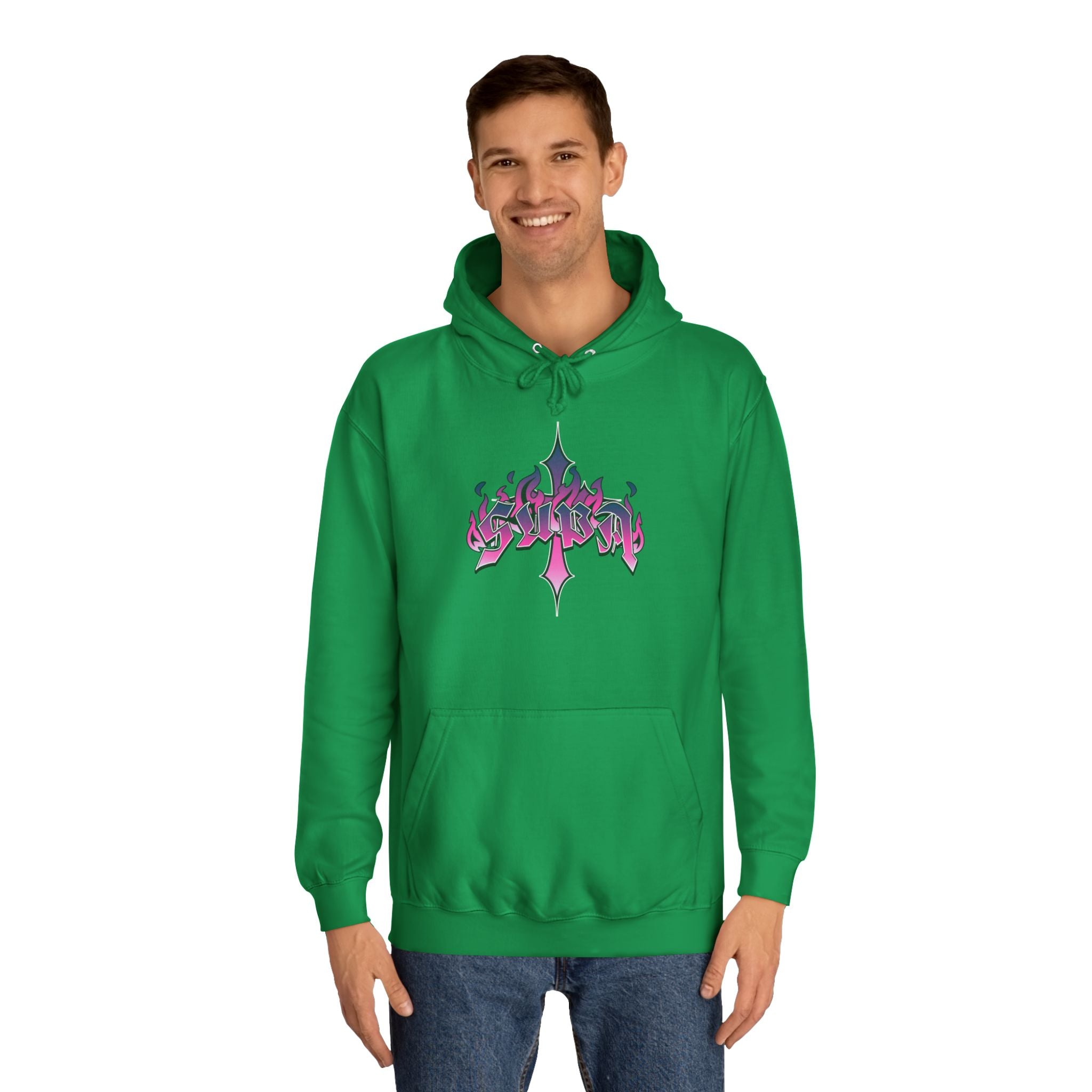 Trendy Unisex Supa Hoodie with Bold Graphic Design