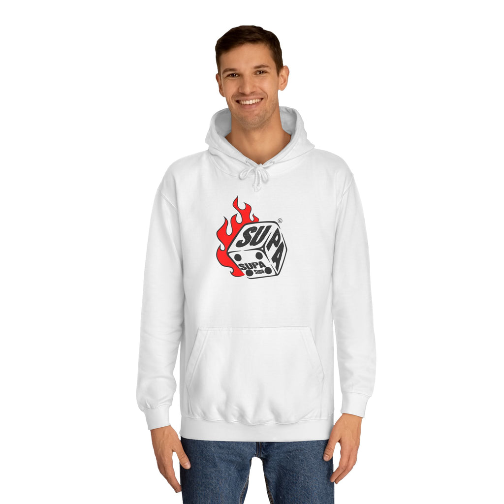 Cool Fire Graphic Unisex SUPA Hoodie, Apparel, Streetwear, Casual Wear, Unique Hooded Sweatshirt