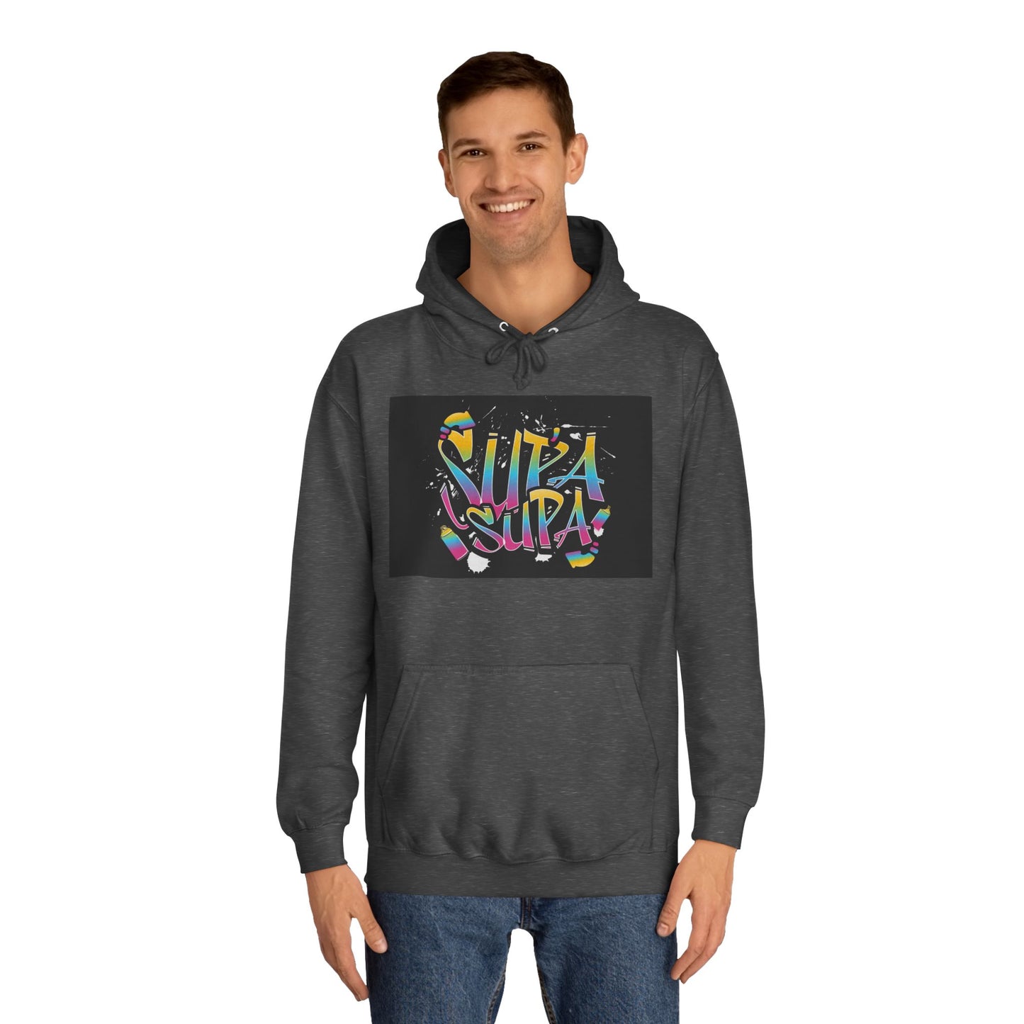 Colorful Unisex Supa Supa Hoodie, Casual Sweatshirt, Vibrant Apparel, Streetwear Hoodie