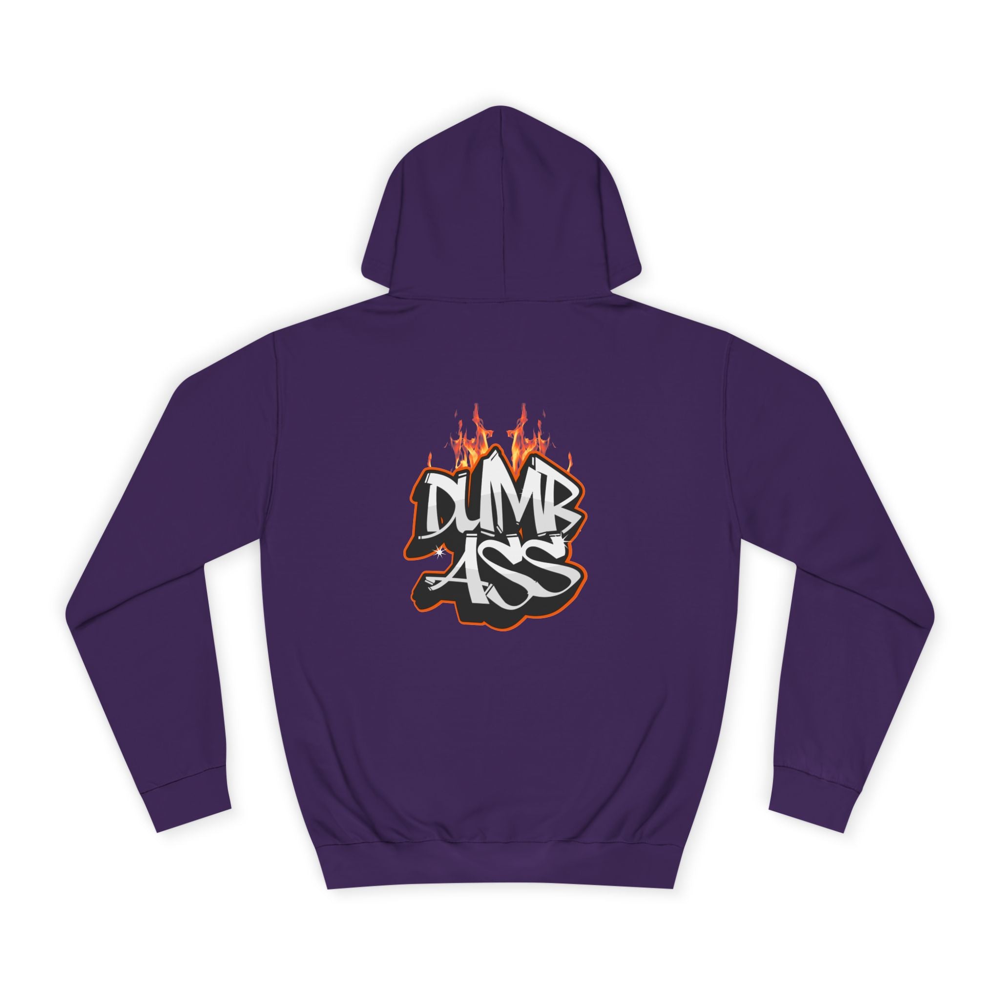 Dumb Ass Graffiti Hoodie – Bold Streetwear Pullover with Flame Lettering