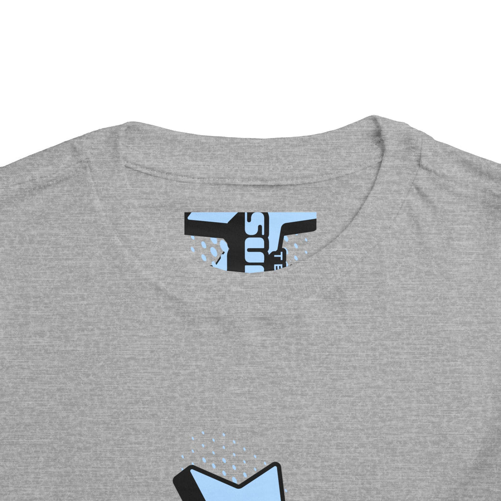 Toddler Tee — Blue Star "Tell em log it in" Graphic