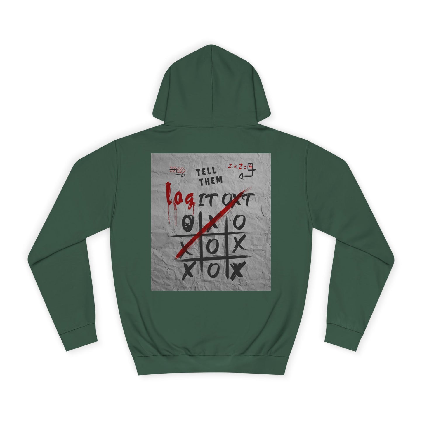 Unisex Log it out Hoodie with Graffiti Design - Trendy Sweatshirt, Custom Gear, Casual Wear, Gift for Cozy Layering