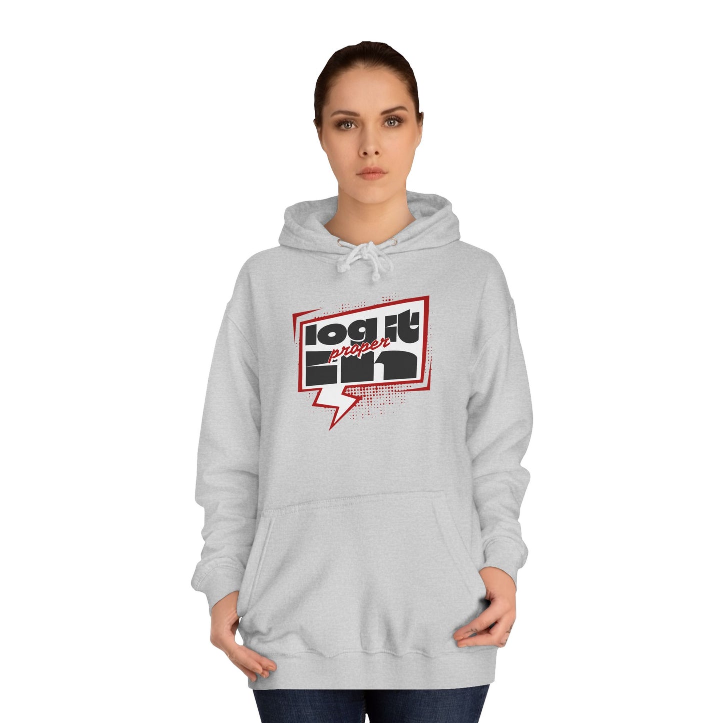 Unisex Log it in Hoodie - Casual Streetwear, College Apparel, Gift, Comfortable Hoodie, Unique Graphic Sweatshirt