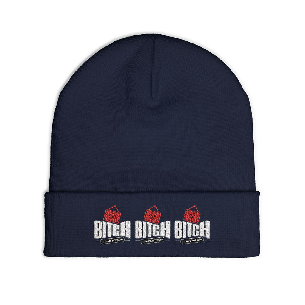 Embroidered 'LOG OUT' Knit Beanie — Gnome Humor Winter Hat