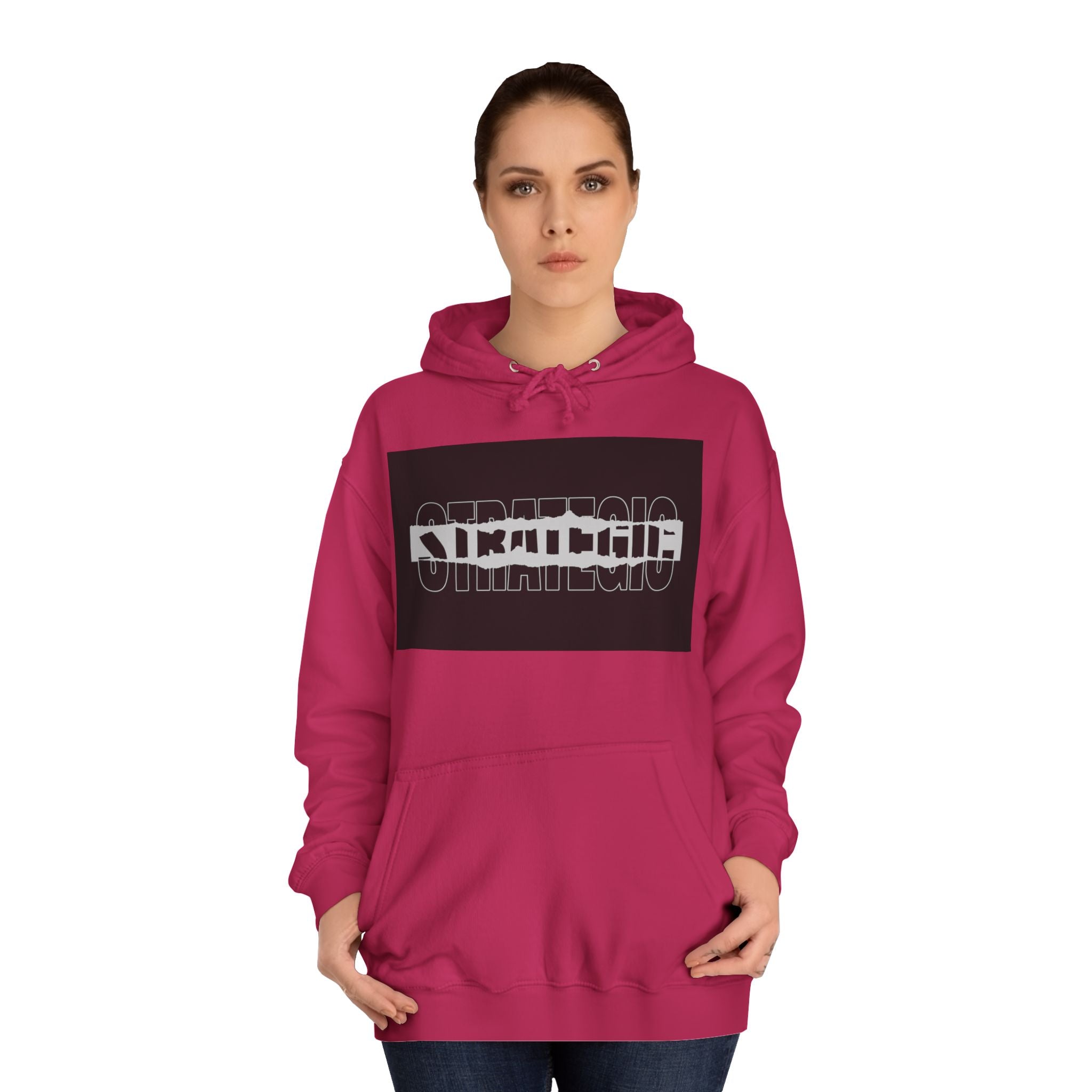 Unisex Hoodie with Strategic Print, Casual Sweatshirt,Gift, Trendy Apparel, Everyday Wear