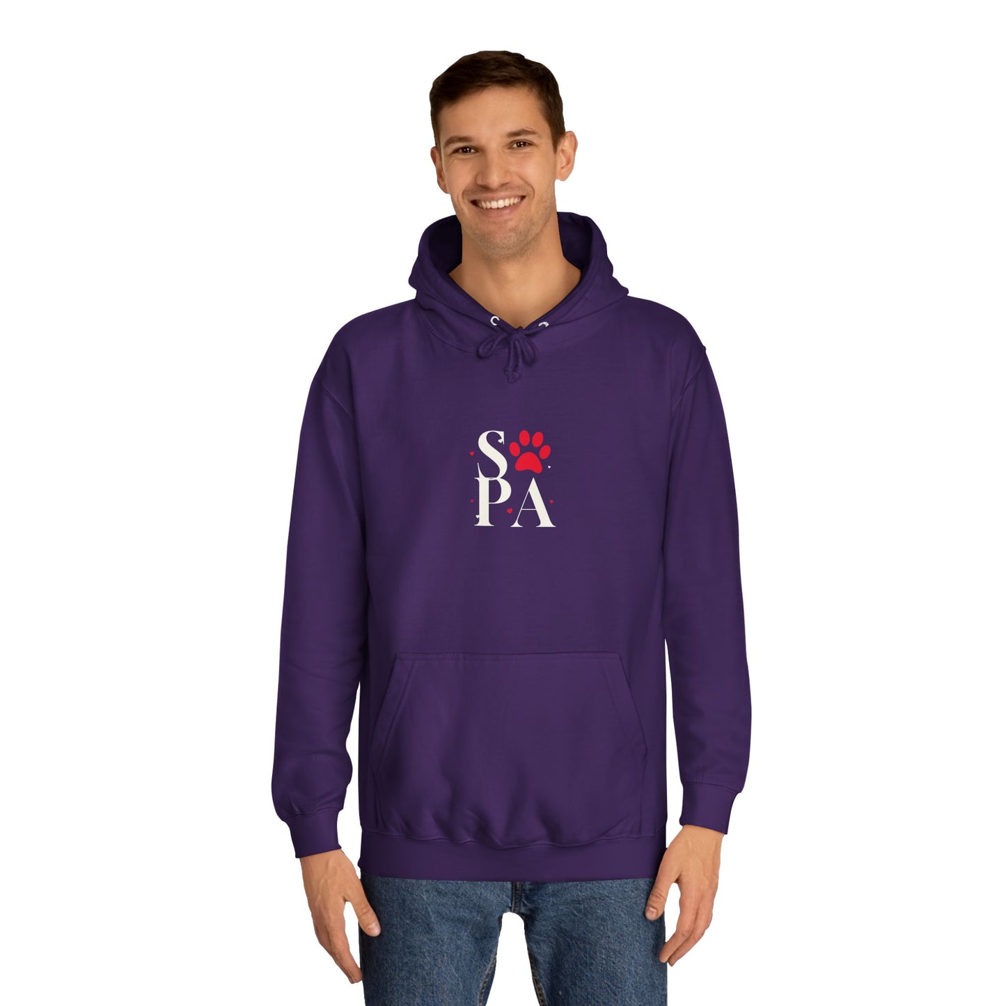 Cozy Hoodie with Paw Print | Unisex Sweatshirt, Gift for Animal Lovers, Apparel, Casual Wear, Birthday