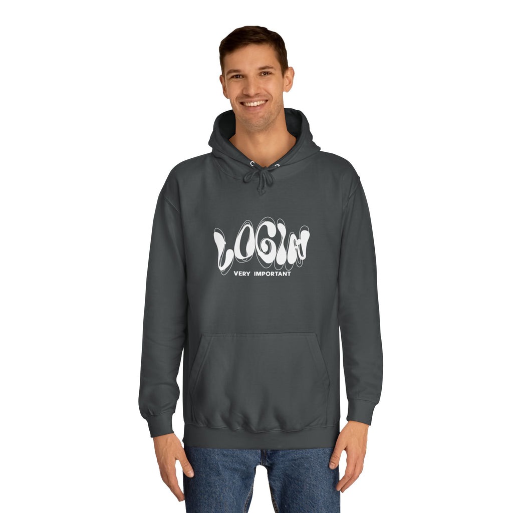 Cool College Unisex Hoodie - LOGIN, Apparel, Funny Hoodie, Gift, Cozy Wear,Trendy Fashion