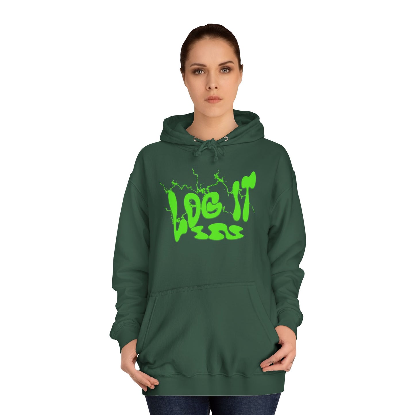 Unisex Hoodie with 'Log It in' Design, Cozy Casual Sweater for Trendy wear, Gift for Comfortable Everyday Wear